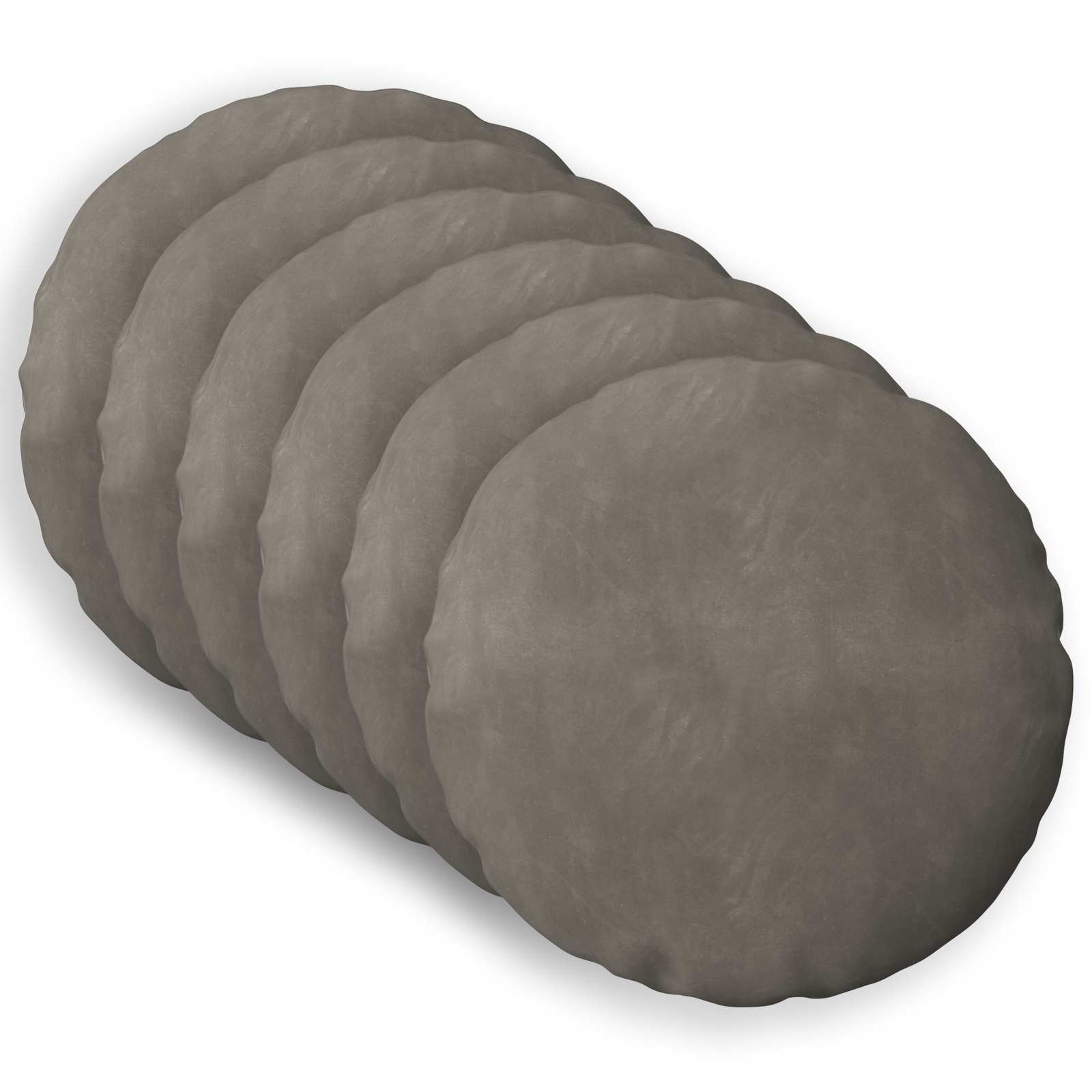 Párna huzat 6 pcs heerlen világosszürke ø 30 cm bársony