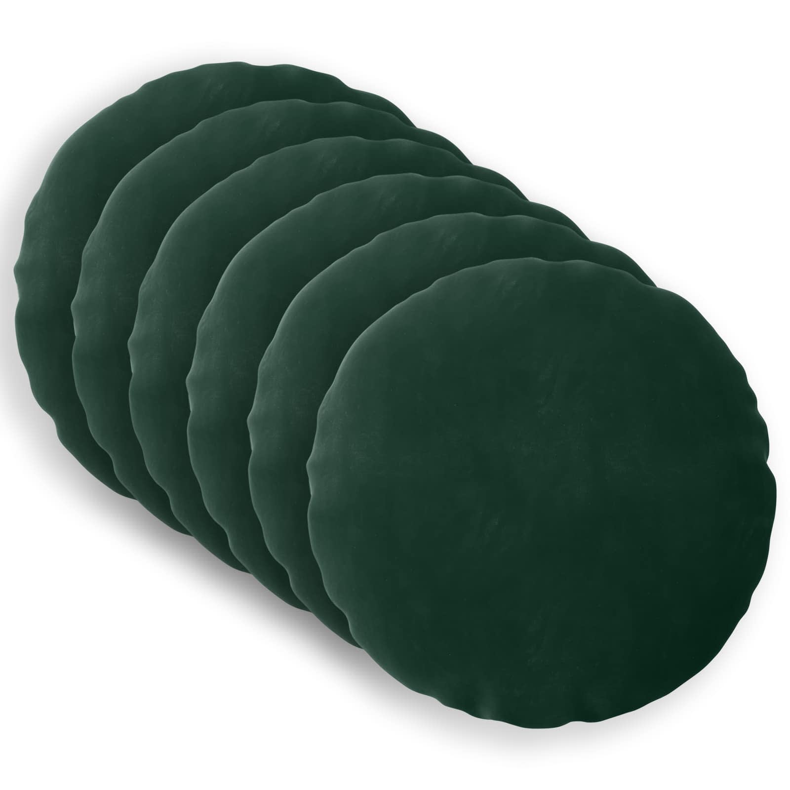 Párna huzat 6 pcs heerlen sötétzöld ø 30 cm bársony
