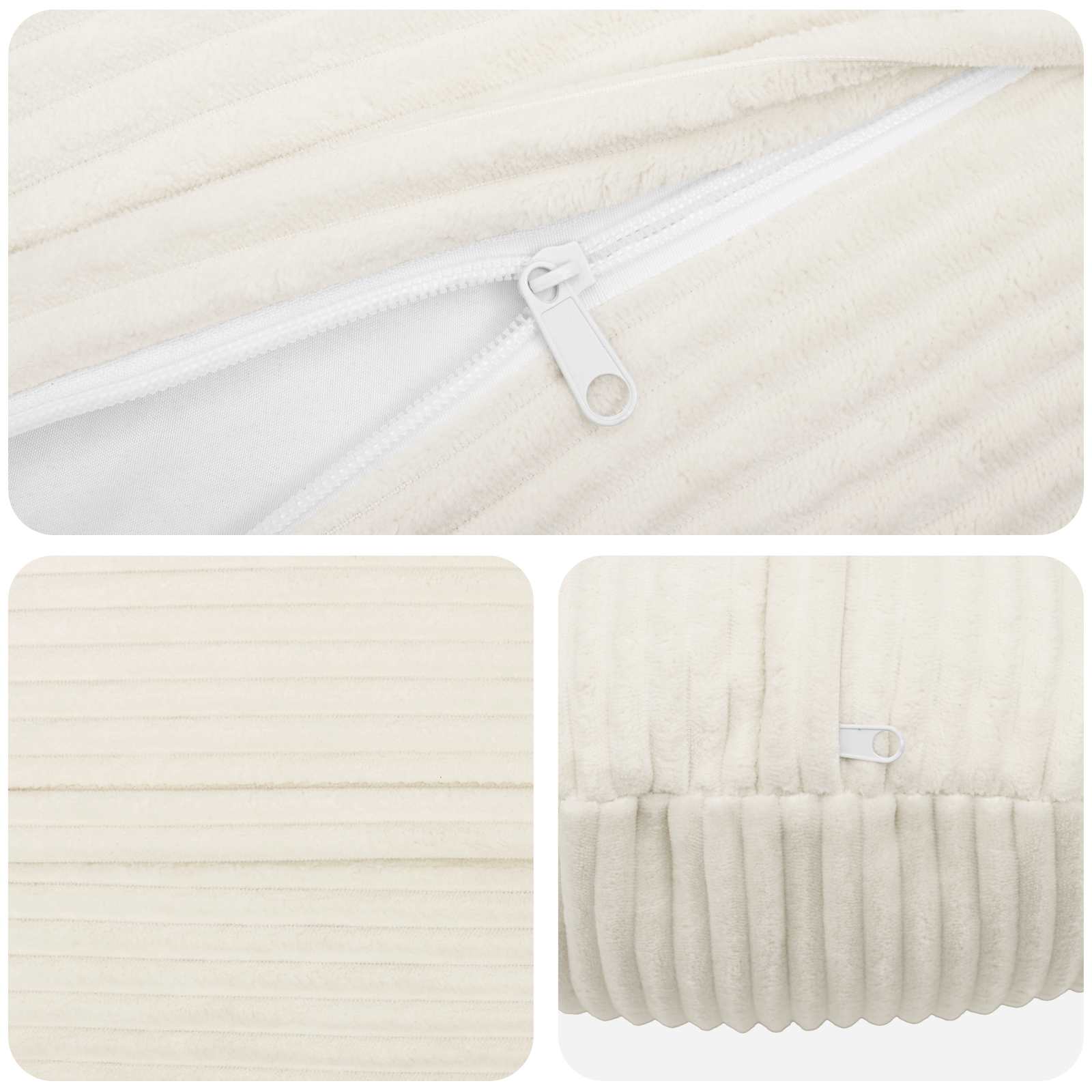 Párna huzat 2 pcs heerlen krémszínű ø 30 cm cord