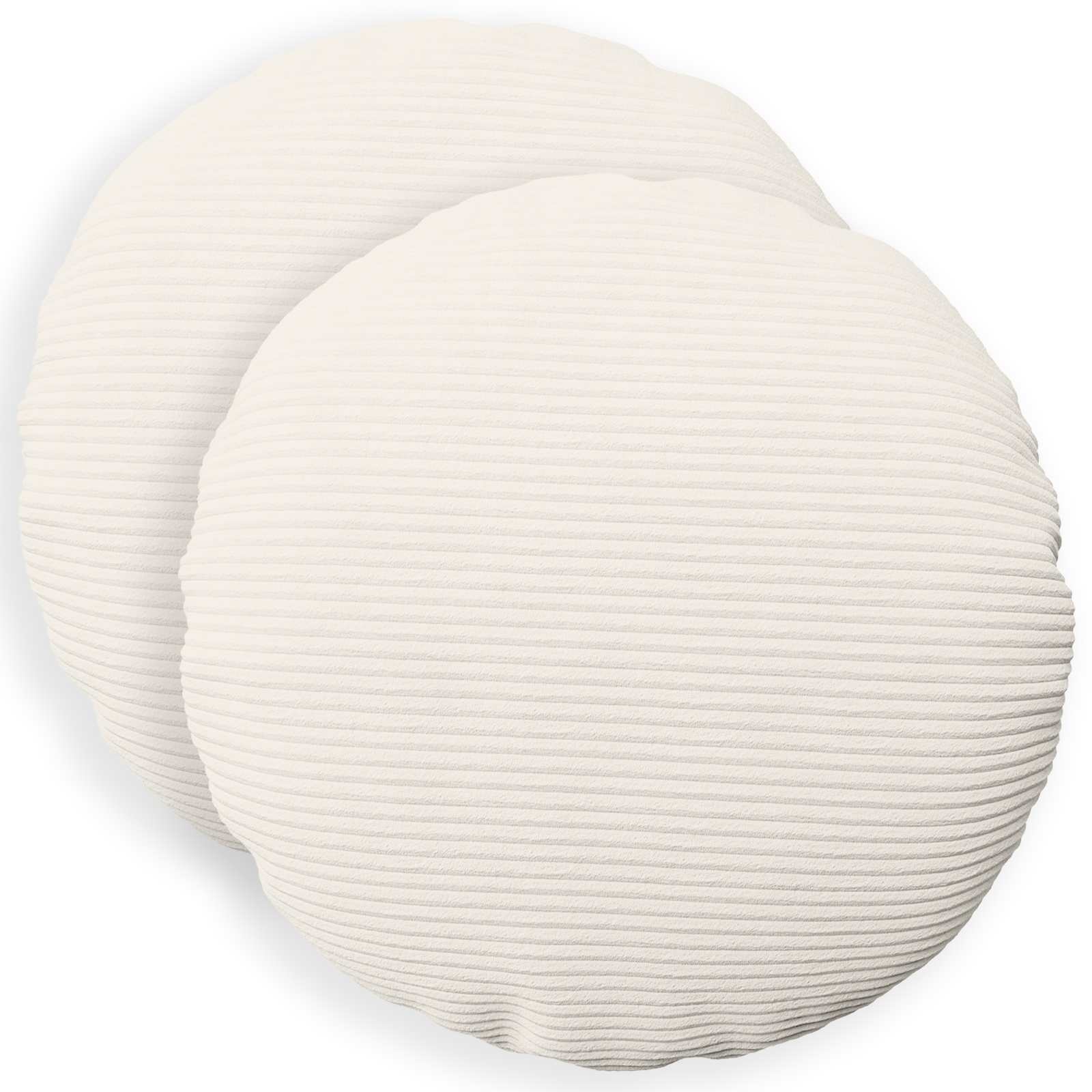 Párna huzat 2 pcs heerlen krémszínű ø 30 cm cord