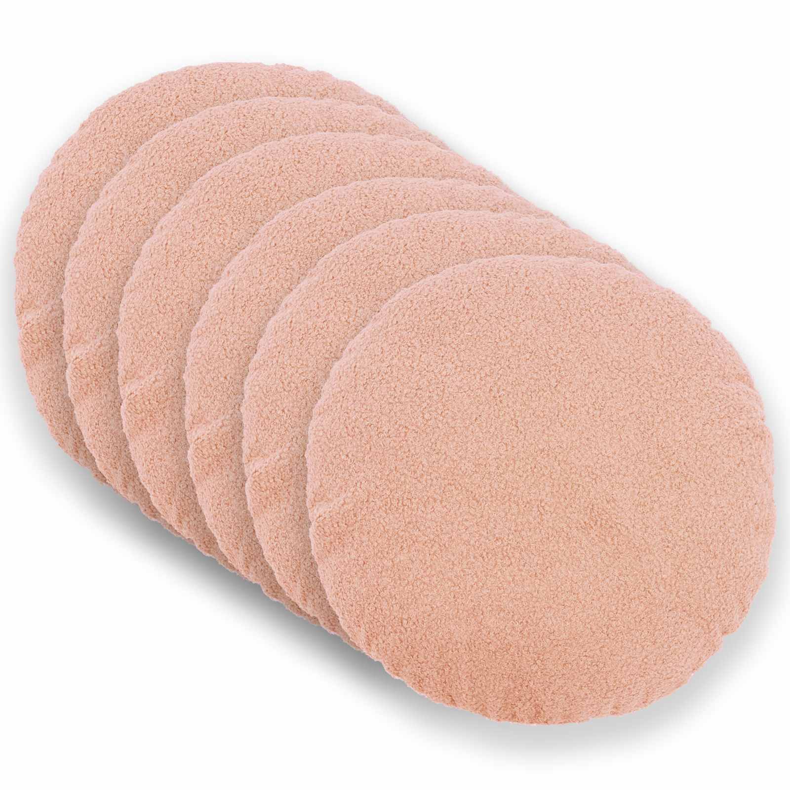 Párna huzat 6 pcs heerlen rózsaszín ø 30 cm bouclé