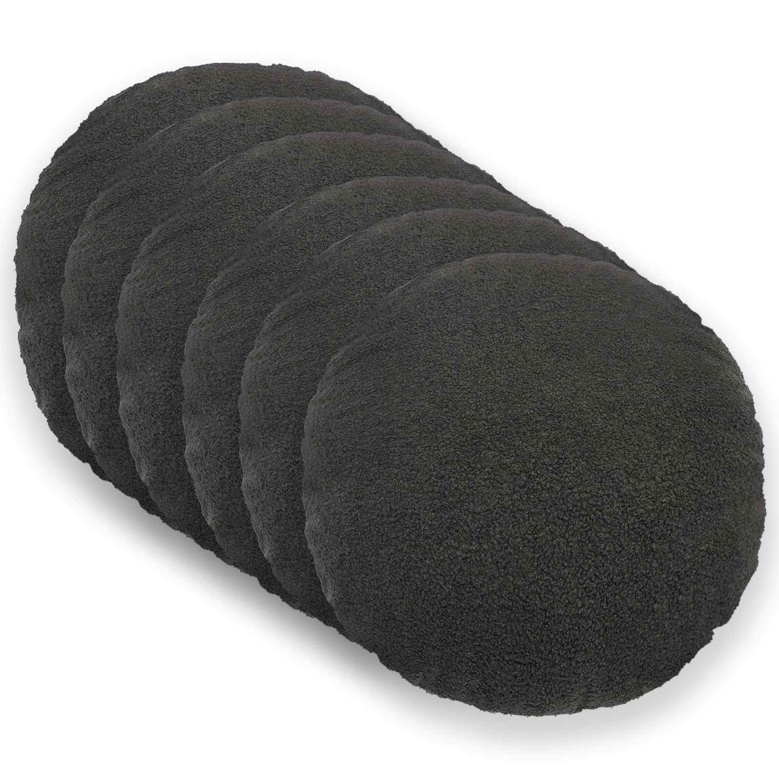Párna huzat 6 pcs heerlen sötétszürke ø 30 cm bouclé