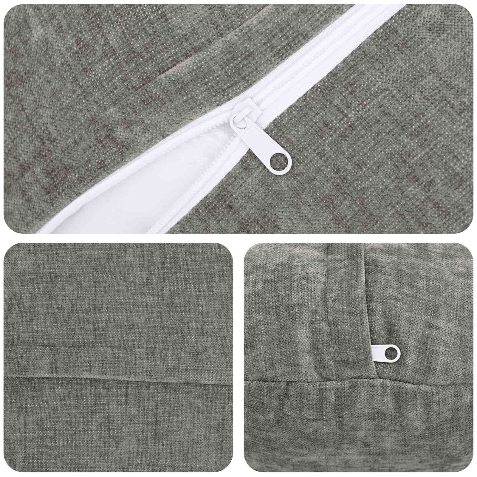 Párna huzat 6 pcs heerlen sötétszürke ø 30 cm chenille szövet
