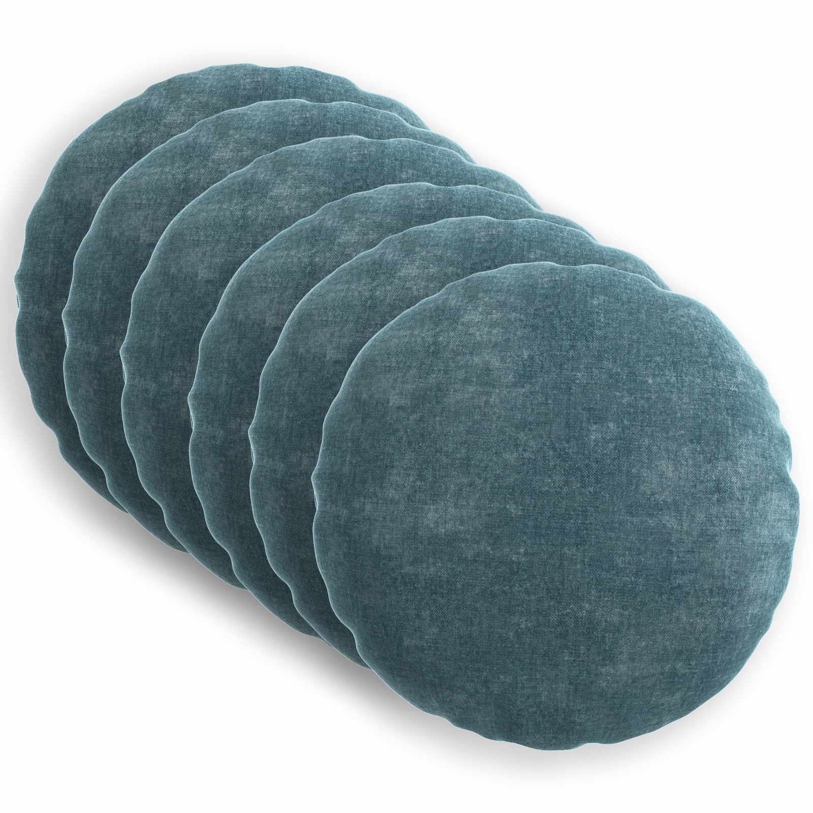 Párna huzat 6 pcs heerlen kék ø 30 cm chenille szövet