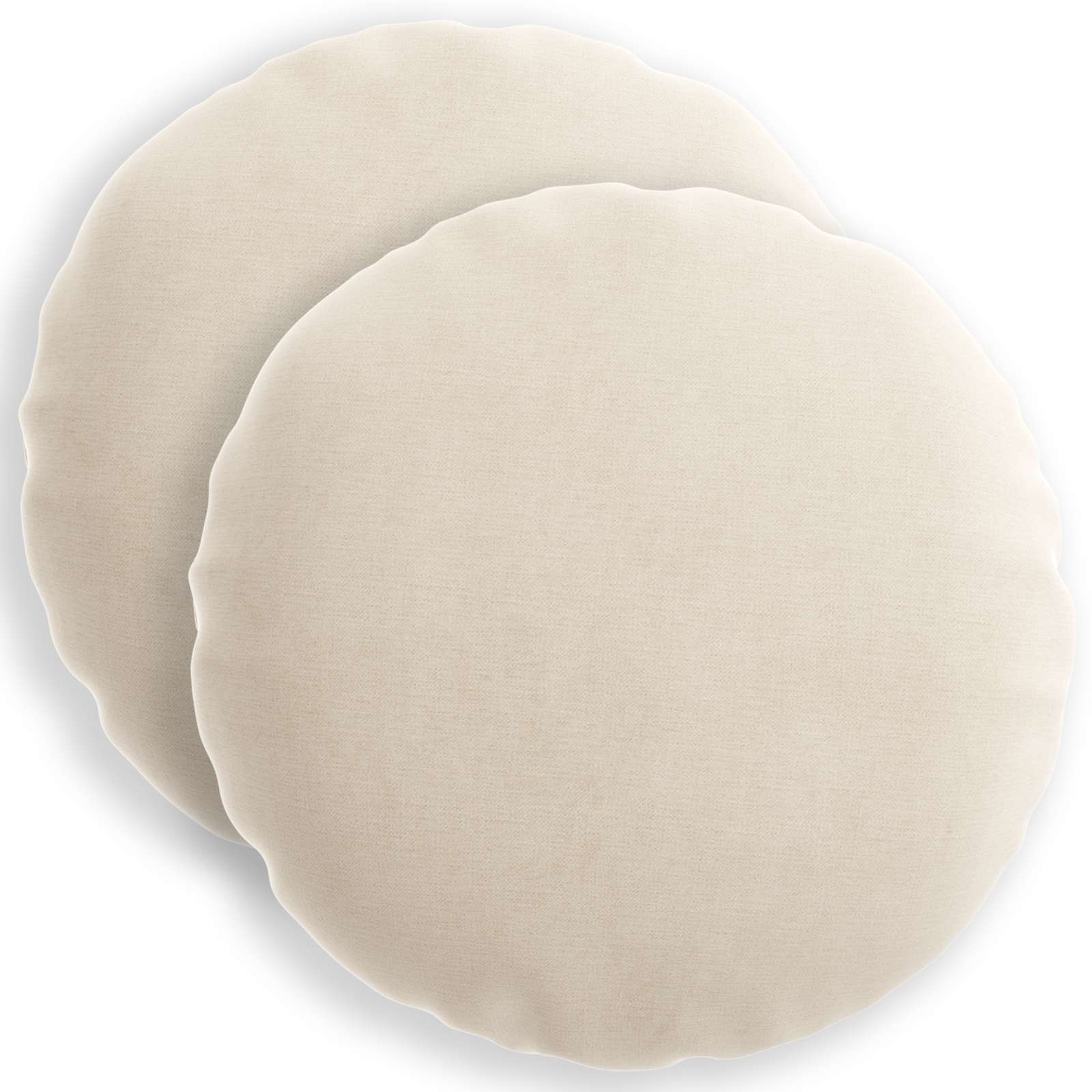Párna huzat 2 db heerlen krémszínű ø 30 cm chenille szövet