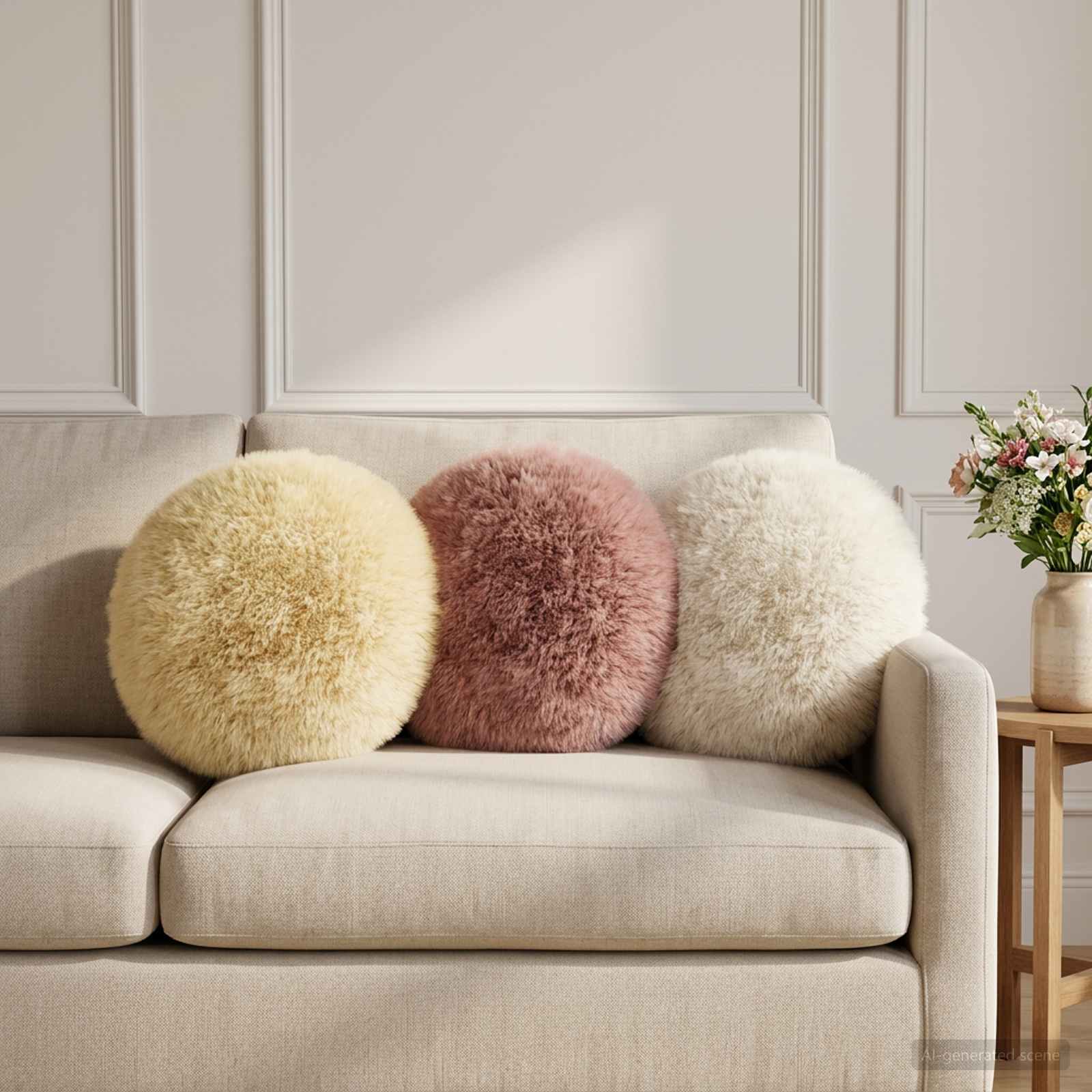 Párna huzat 2 pcs heerlen fehér ø 40 cm pv mikroplüss