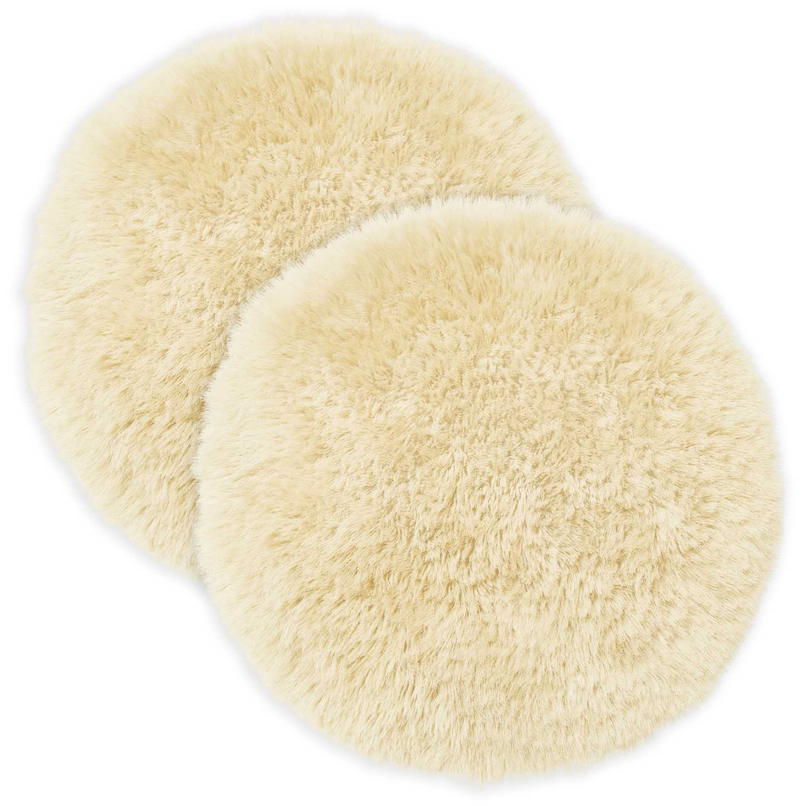 Párna huzat 2 pcs heerlen krémszínű ø 30 cm pv mikroplüss