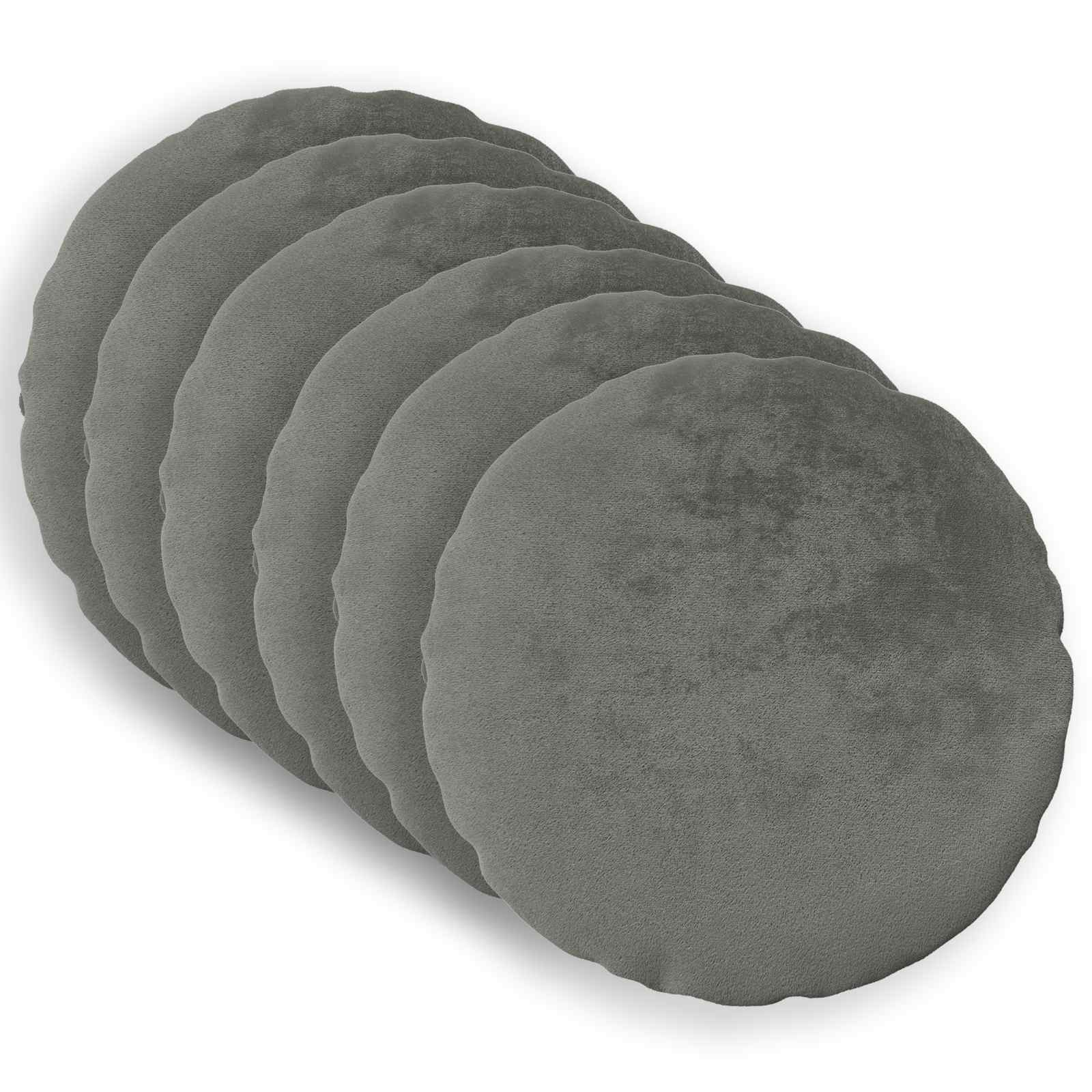 Párna huzat 6 pcs heerlen sötétszürke ø 30 cm flanell