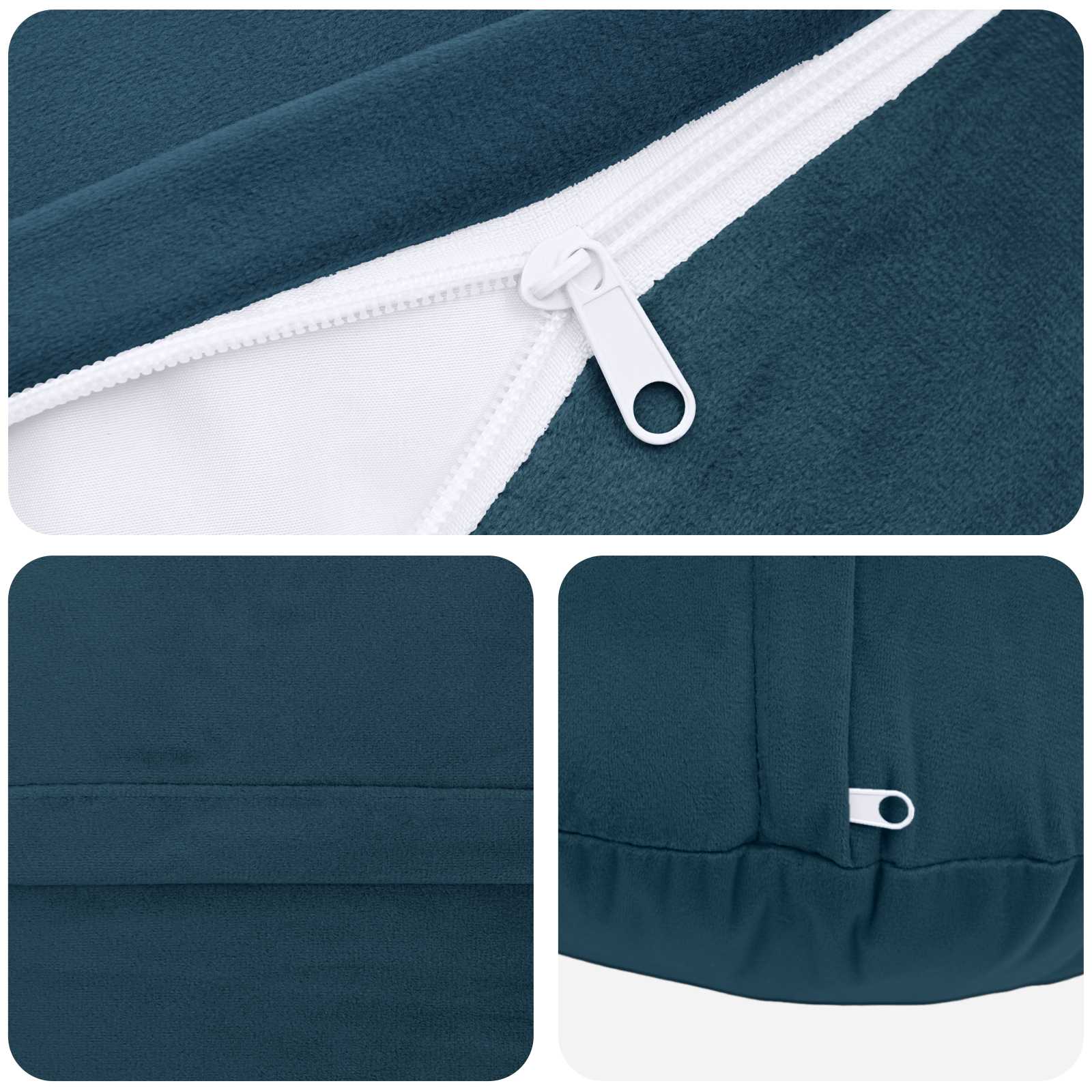 Párna huzat 2 pcs heerlen kék ø 40 cm bársony