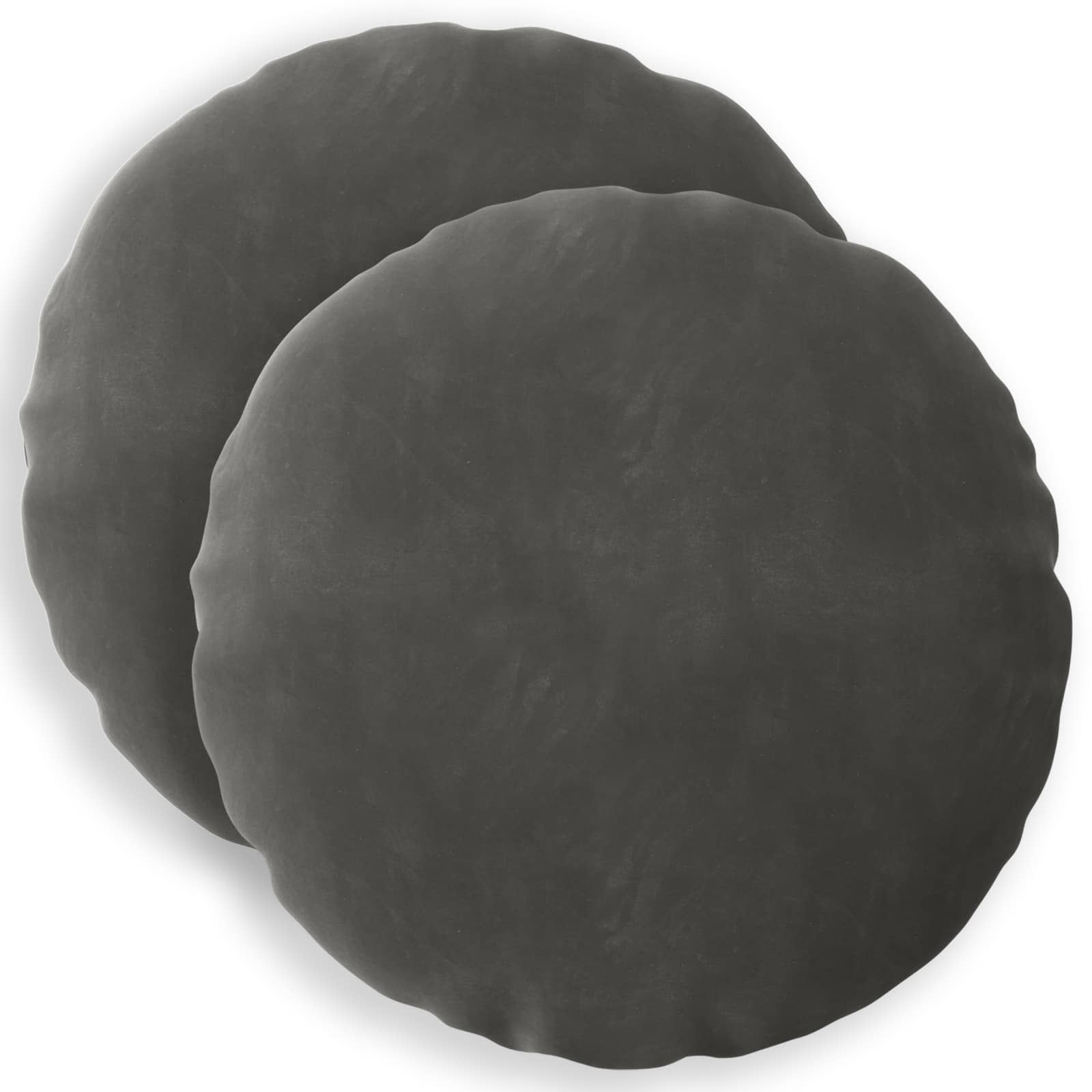 Párna huzat 2 pcs heerlen sötétszürke ø 40 cm bársony