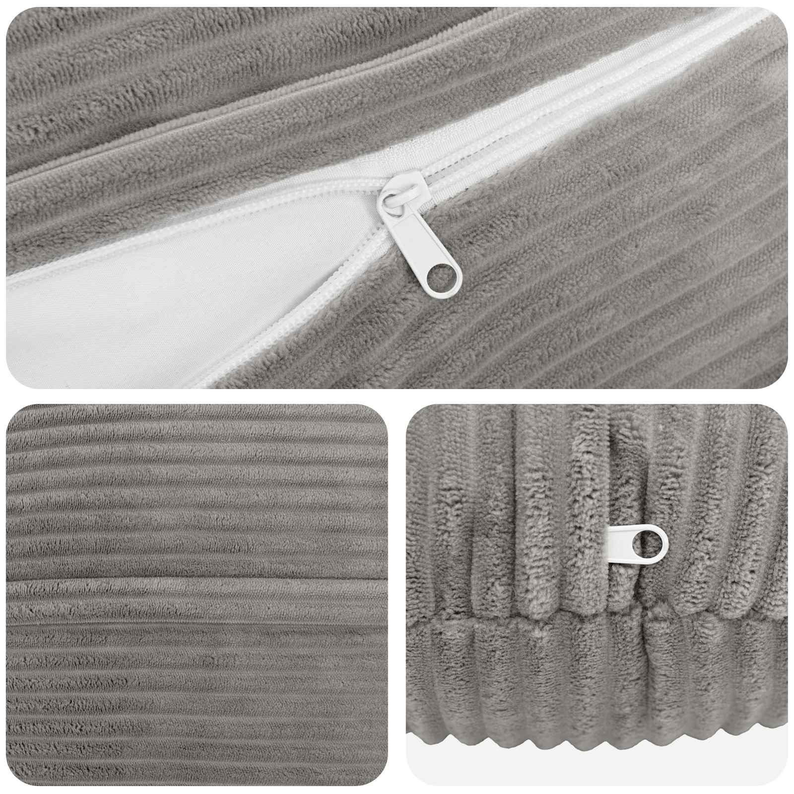 Párna huzat 6 pcs heerlen világosszürke ø 40 cm cord