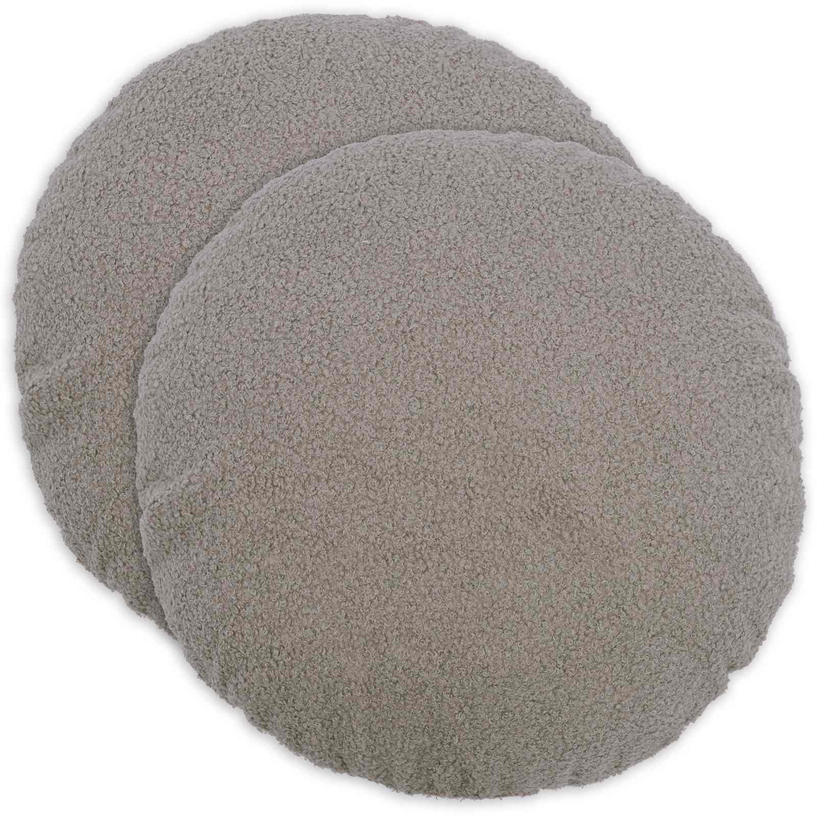 Párna huzat 2 pcs heerlen világosszürke ø 40 cm bouclé