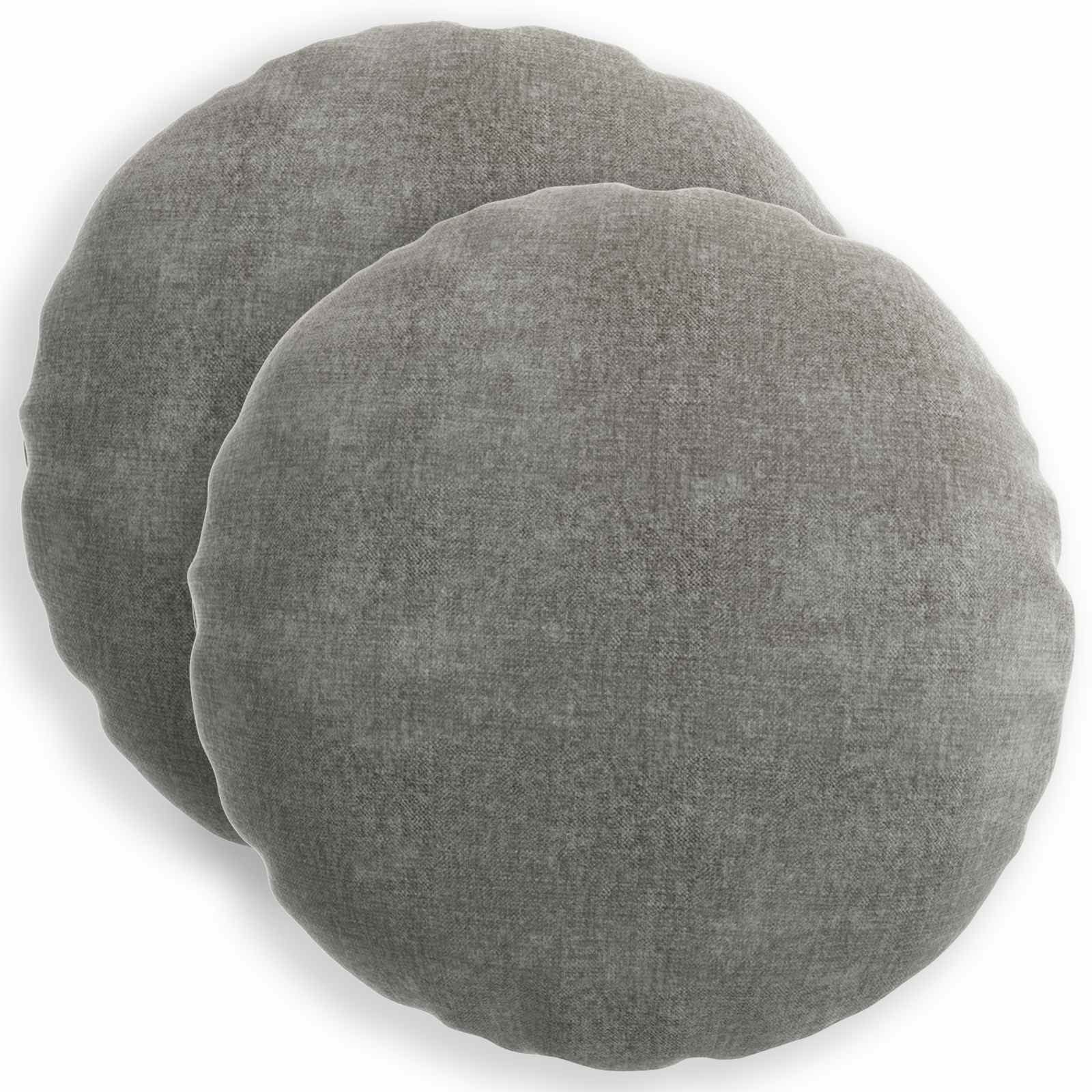 Párna huzat 2 pcs heerlen sötétszürke ø 40 cm chenille szövet