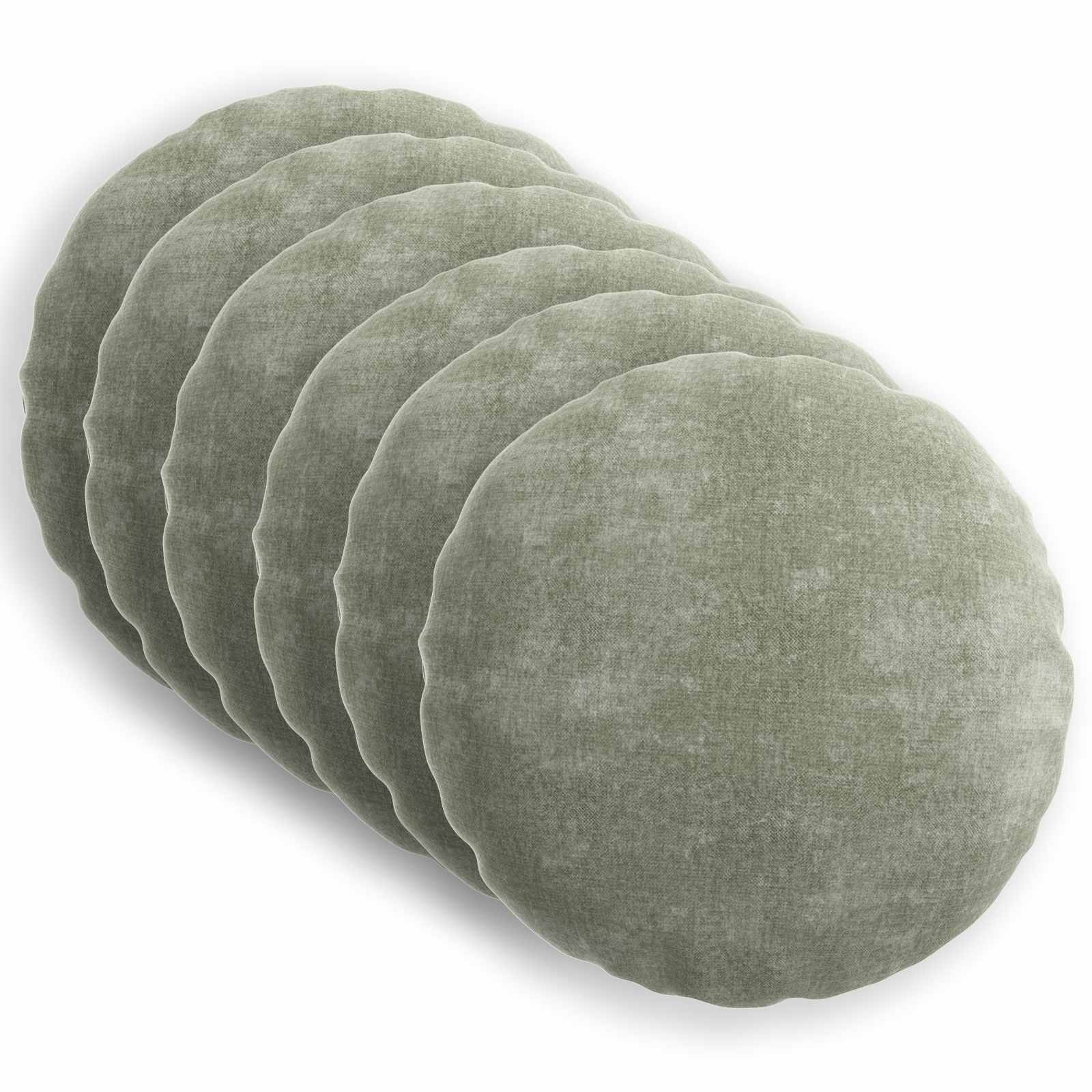Párna huzat 6 db heerlen zöld ø 40 cm chenille szövet