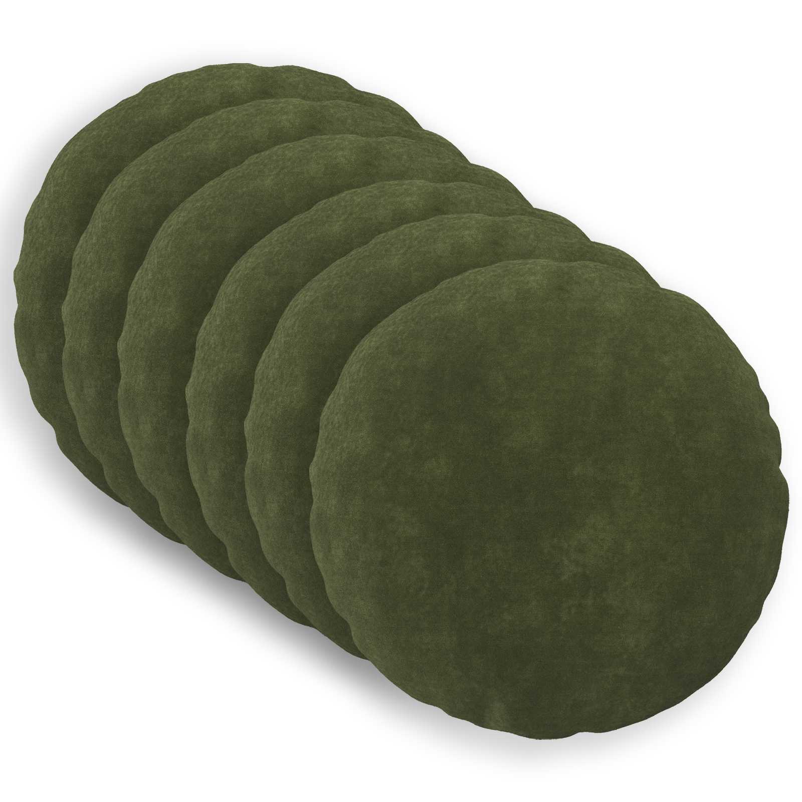 Párna huzat 6 pcs heerlen zöld ø 40 cm mikroszálas plüss