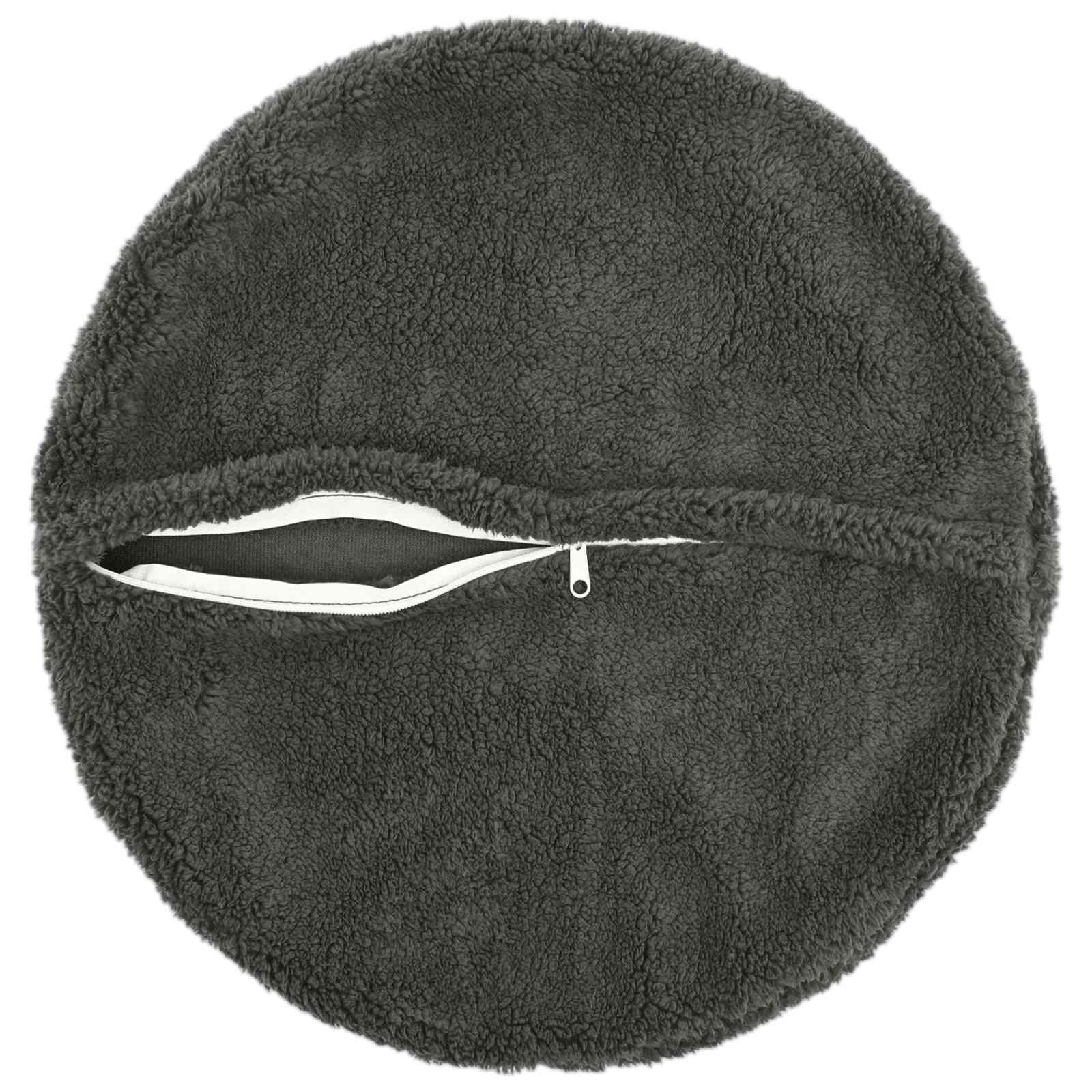 Párna huzat 6 pcs heerlen sötétszürke ø 40 cm bouclé