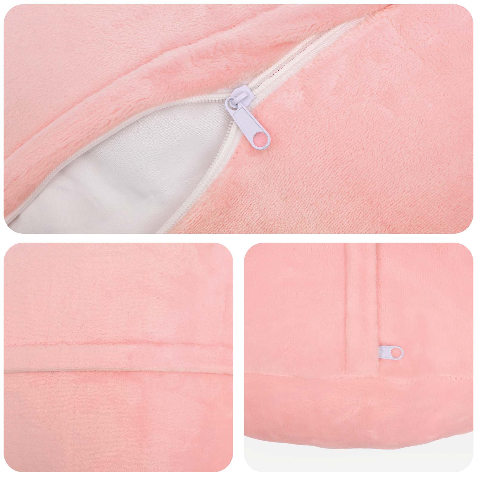 Párna huzat 2 pcs heerlen rózsaszín ø 40 cm flanell