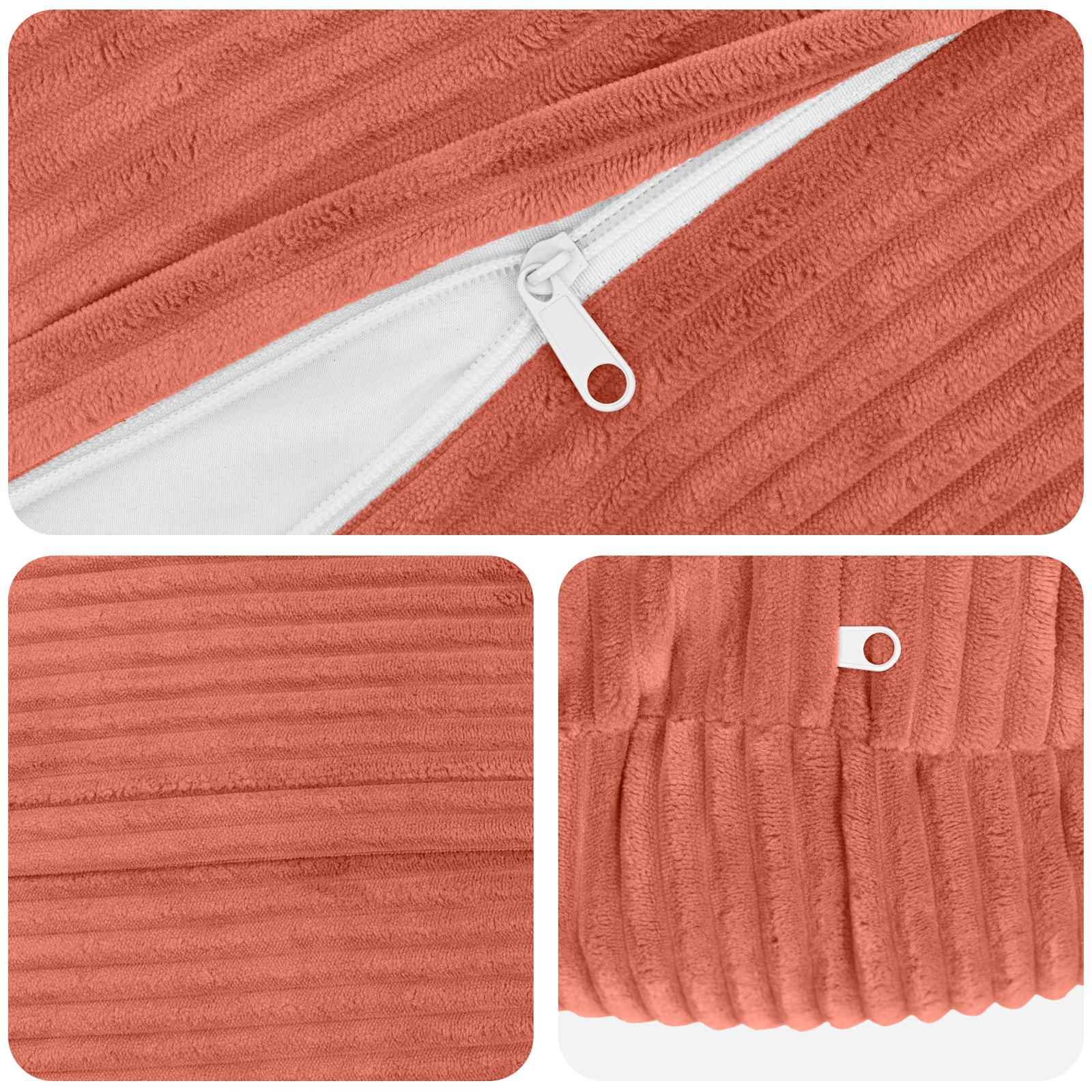 Párna huzat 2 pcs heerlen piros narancs ø 50 cm cord