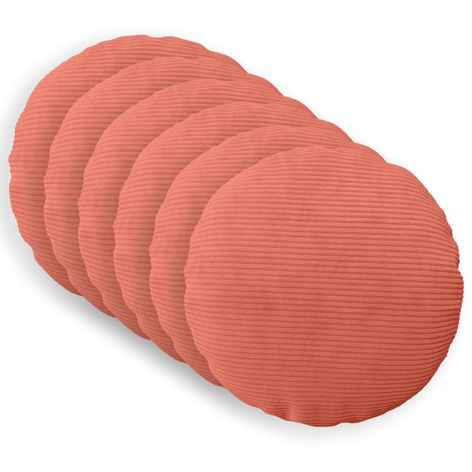 Párna huzat 6 pcs heerlen piros narancs ø 50 cm cord