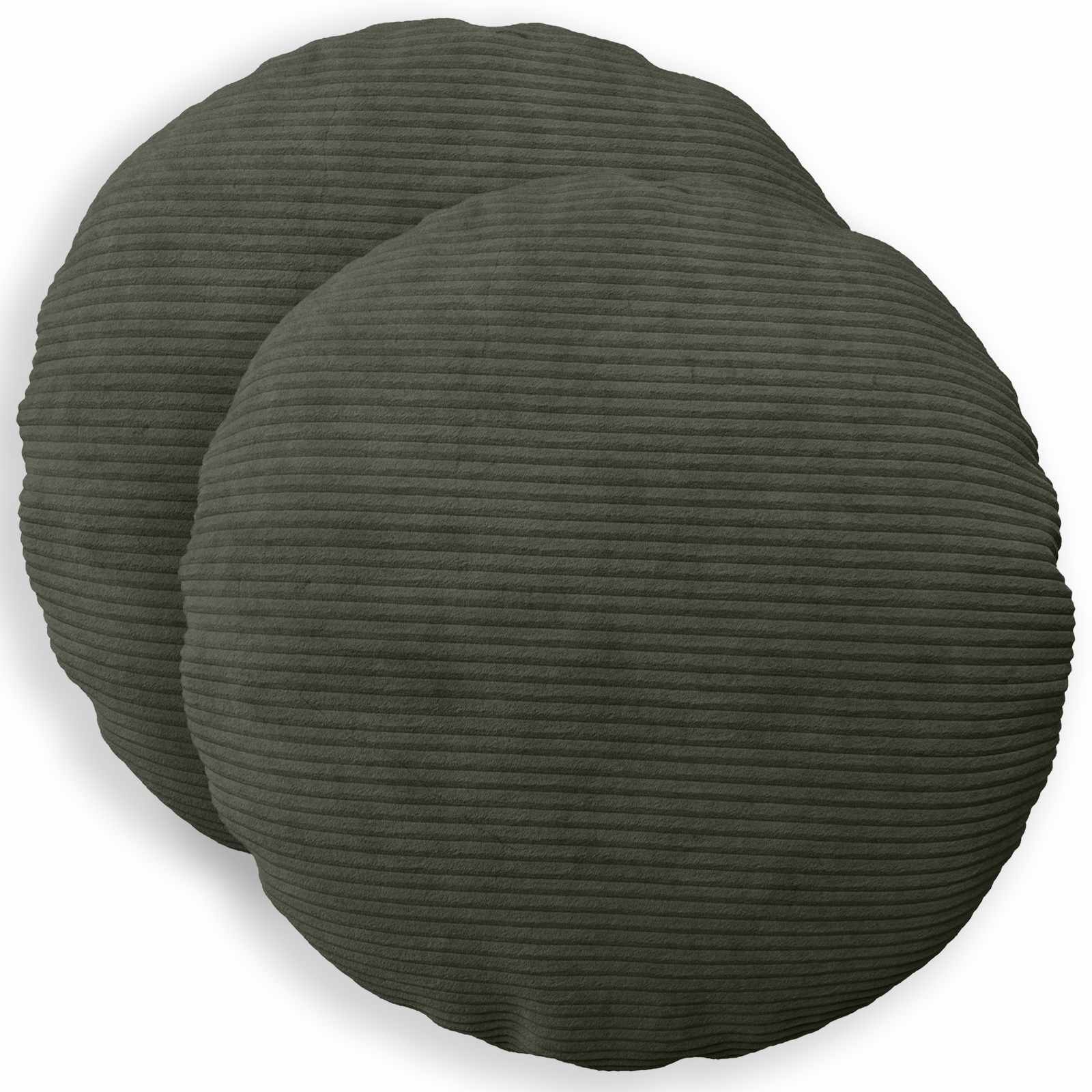 Párna huzat 2 pcs heerlen antracitszürke ø 50 cm cord