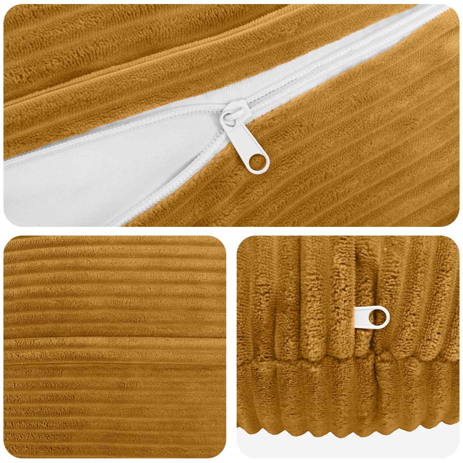 Párna huzat 2 pcs heerlen sárga ø 50 cm cord