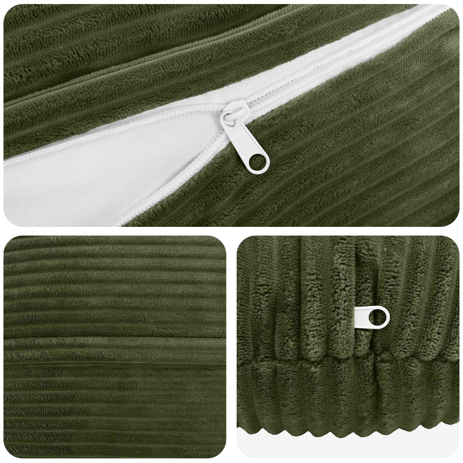 Párna huzat 6 pcs heerlen zöld ø 50 cm cord