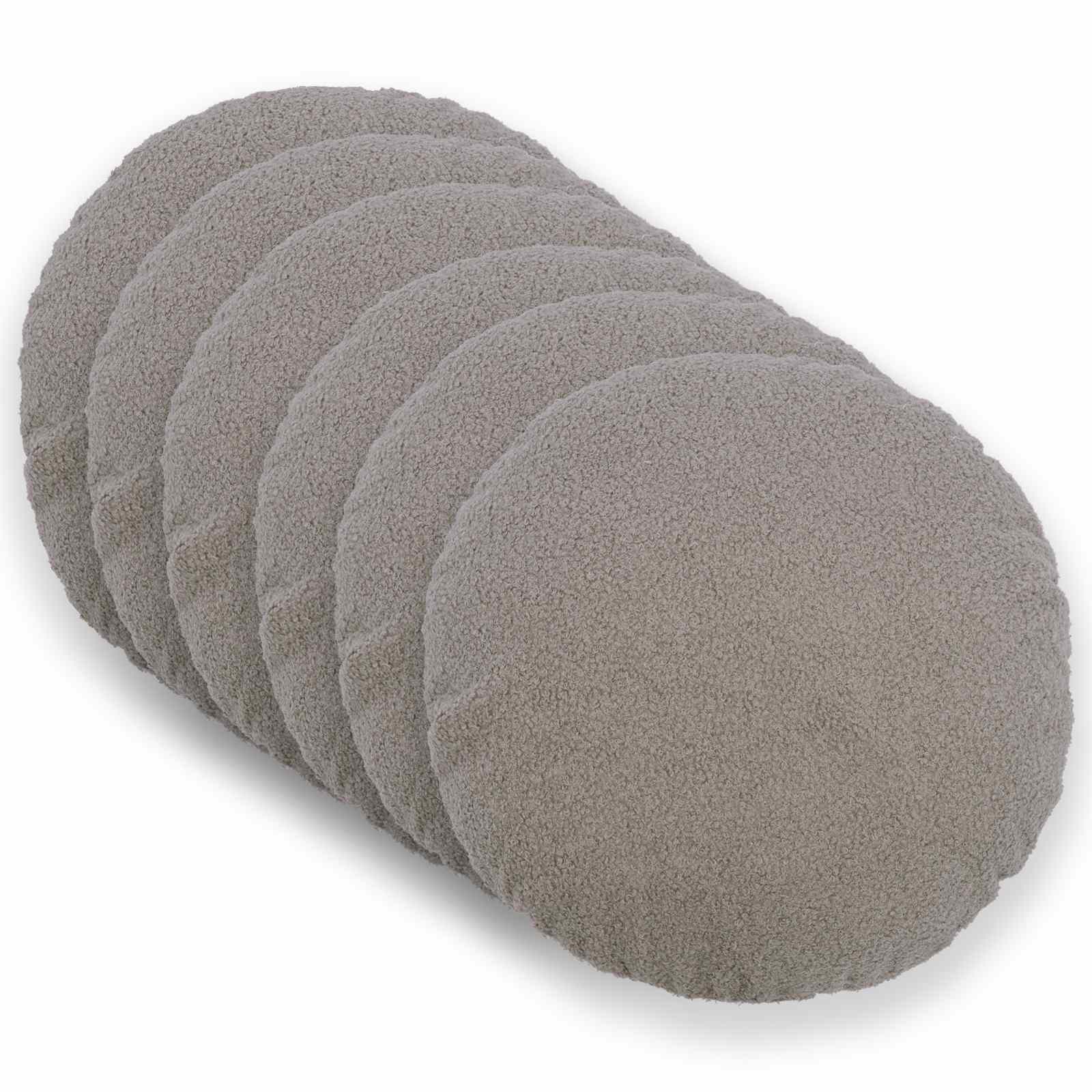 Párna huzat 6 pcs heerlen világosszürke ø 50 cm bouclé