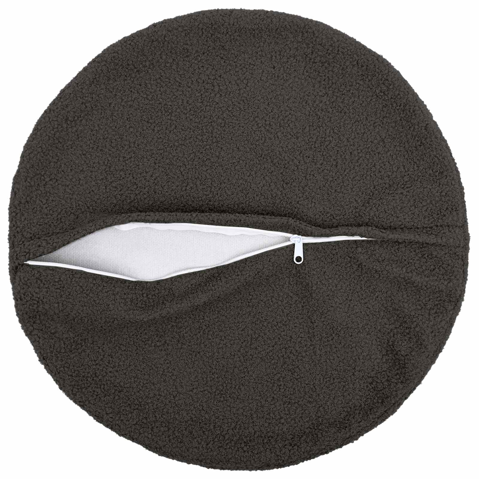 Párna huzat 6 pcs heerlen sötétszürke ø 50 cm bouclé