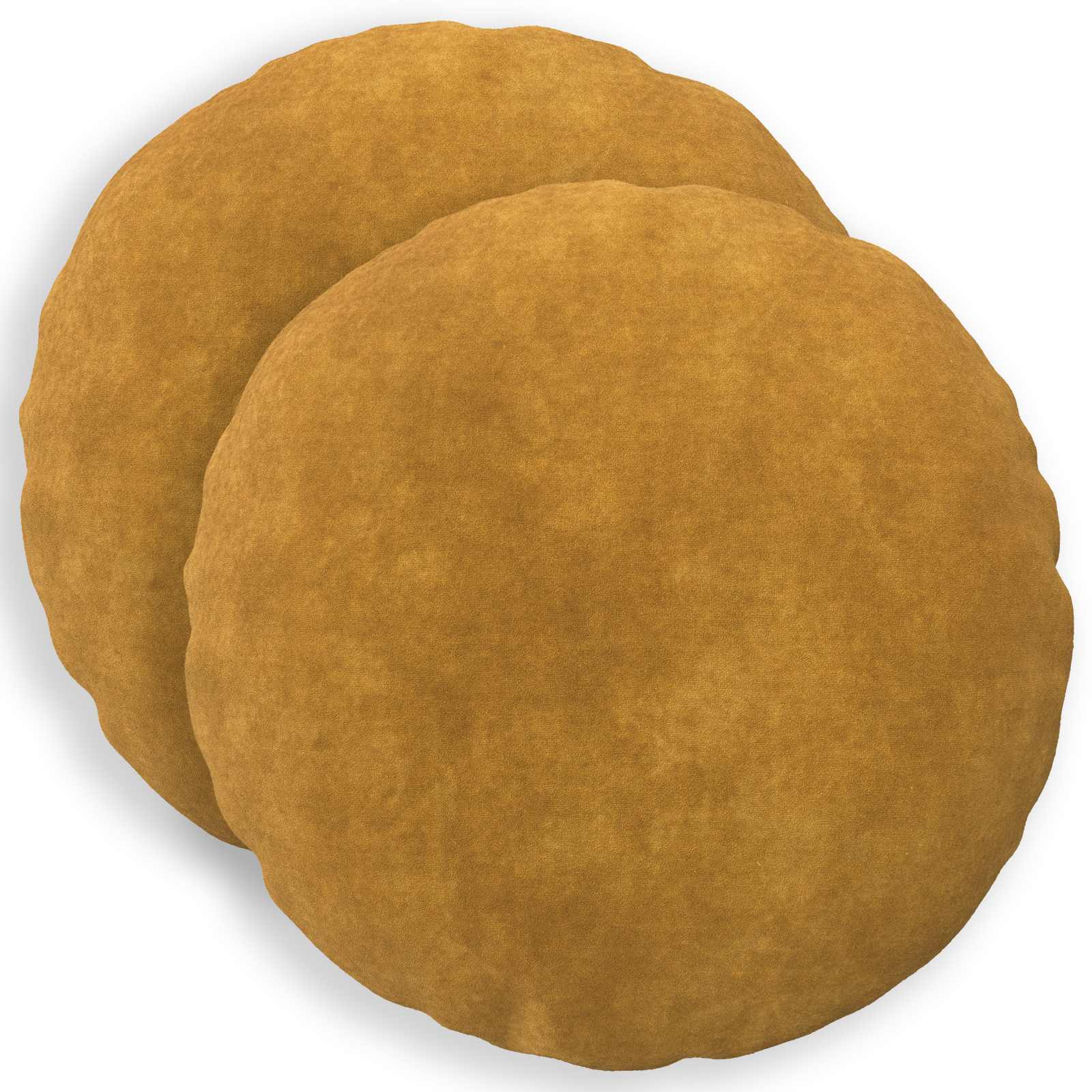 Párna huzat 2 pcs heerlen sárga ø 50 cm mikroszálas plüss