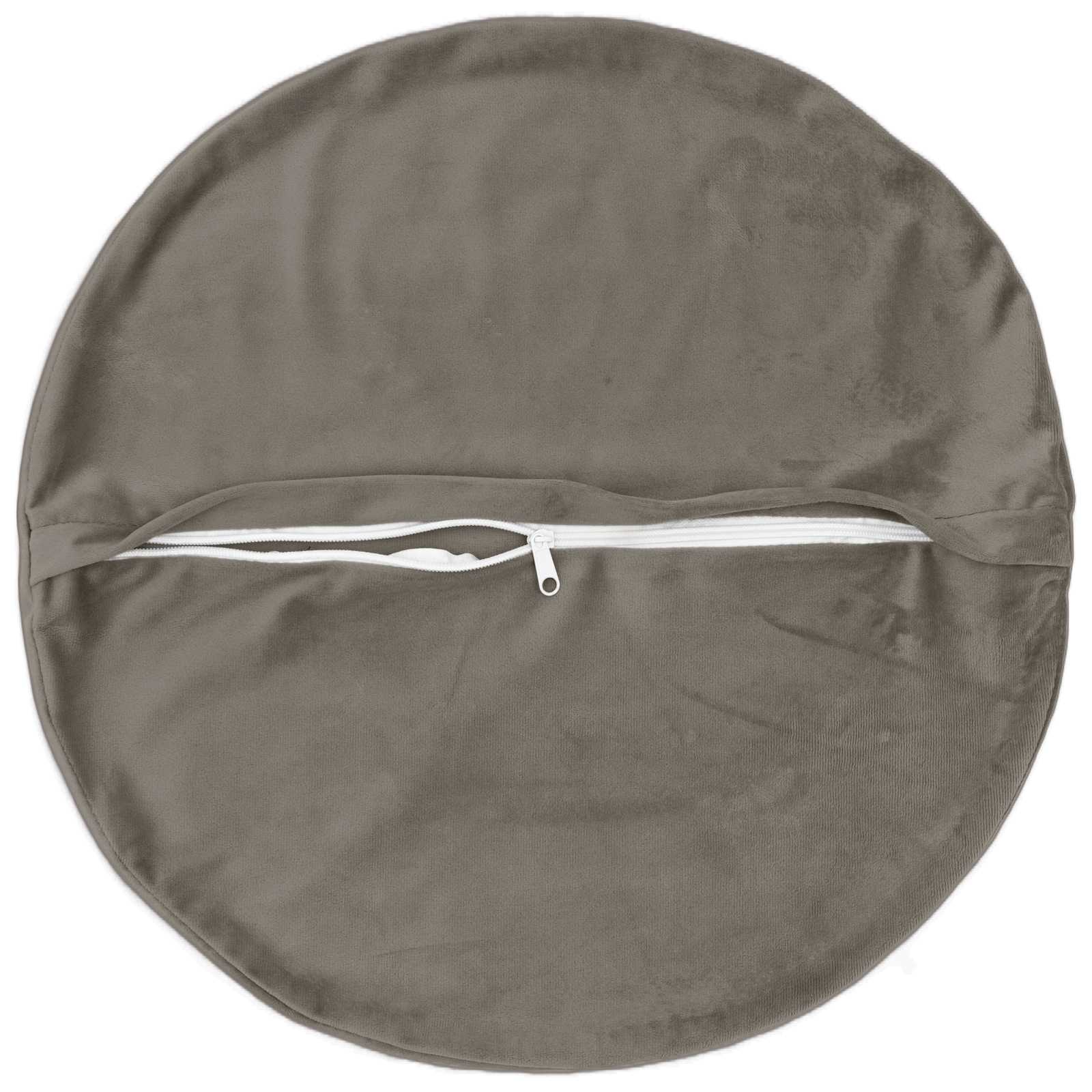 Párna huzat 2 pcs heerlen világosszürke ø 60 cm bársony