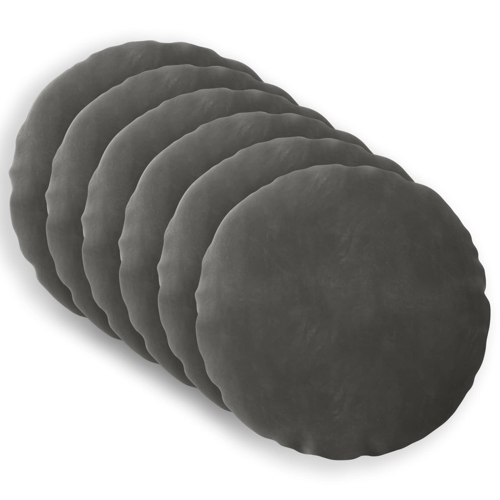 Párna huzat 6 pcs heerlen sötétszürke ø 60 cm bársony