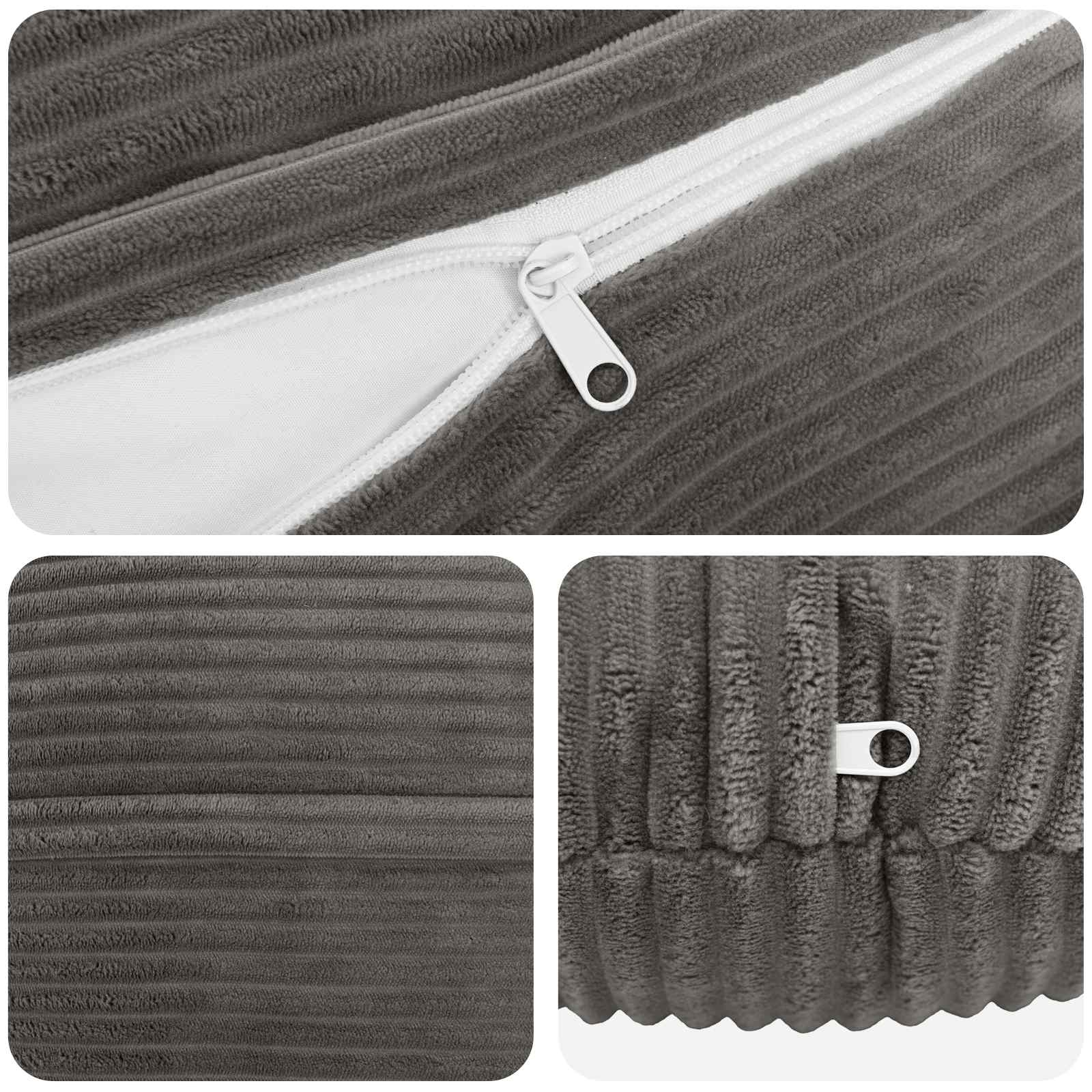 Párna huzat 2 pcs heerlen sötétszürke ø 60 cm cord