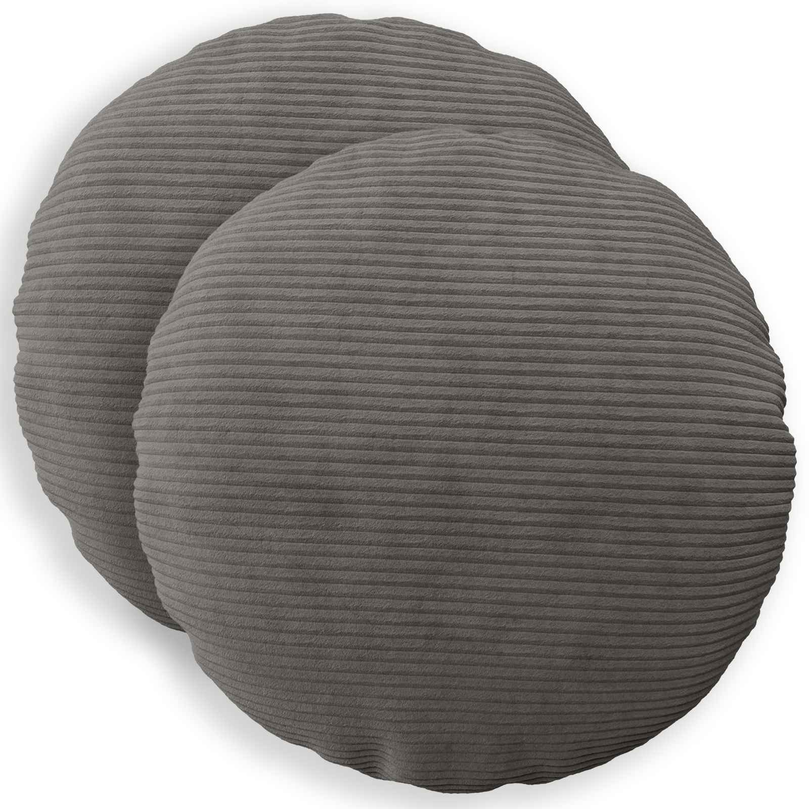 Párna huzat 2 pcs heerlen sötétszürke ø 60 cm cord
