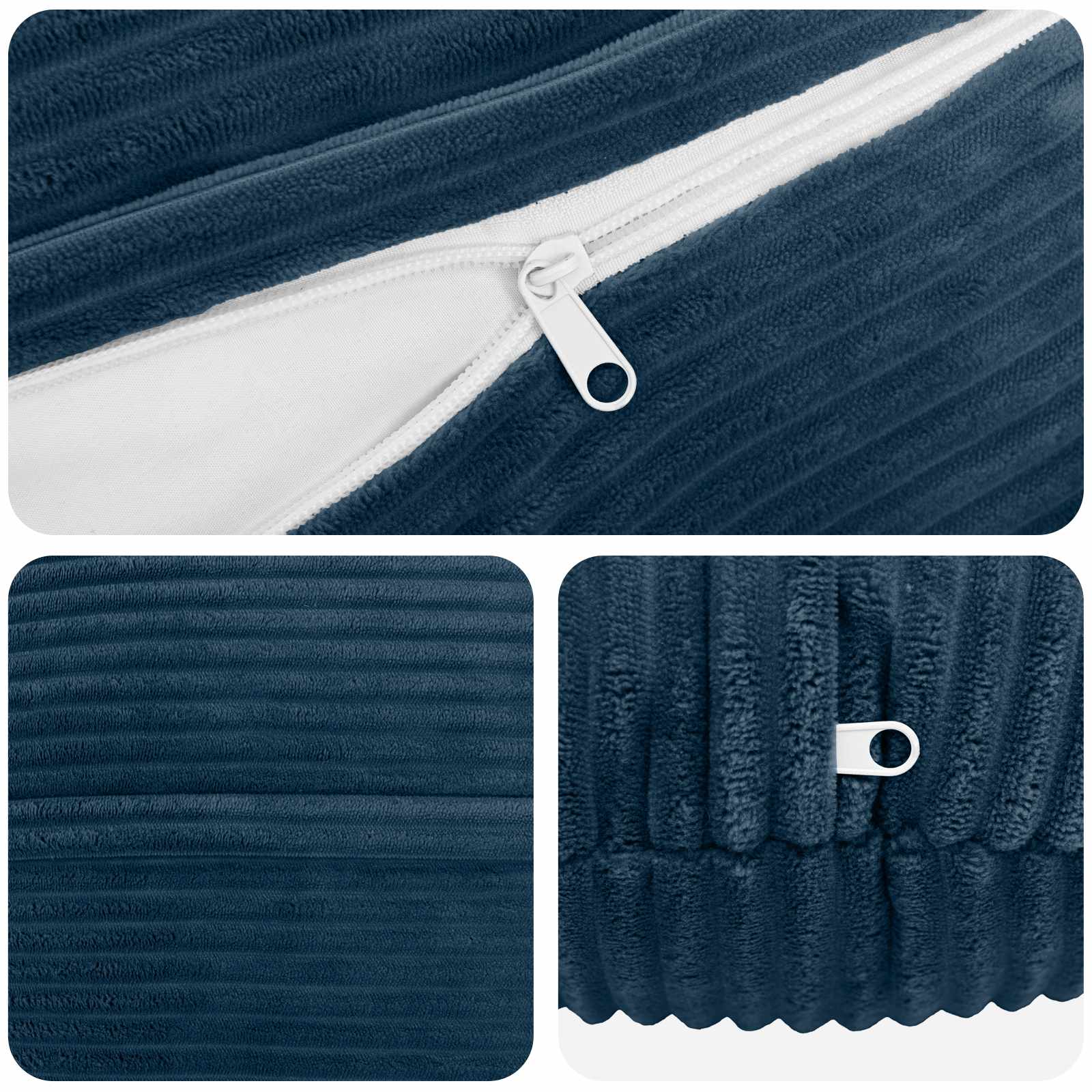 Párna huzat 6 pcs heerlen sötétkék ø 60 cm cord