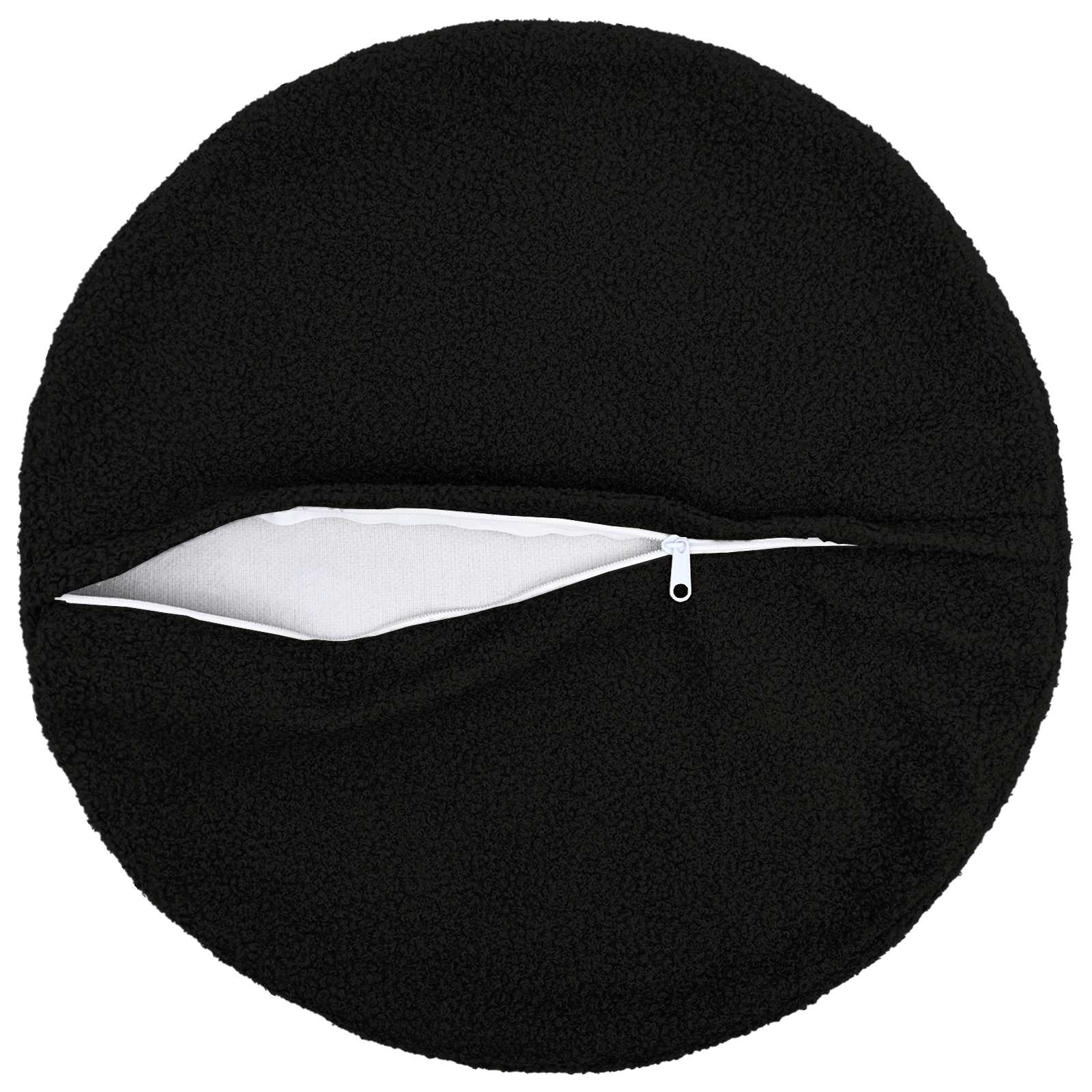 Párna huzat 2 pcs heerlen fekete ø 60 cm bouclé