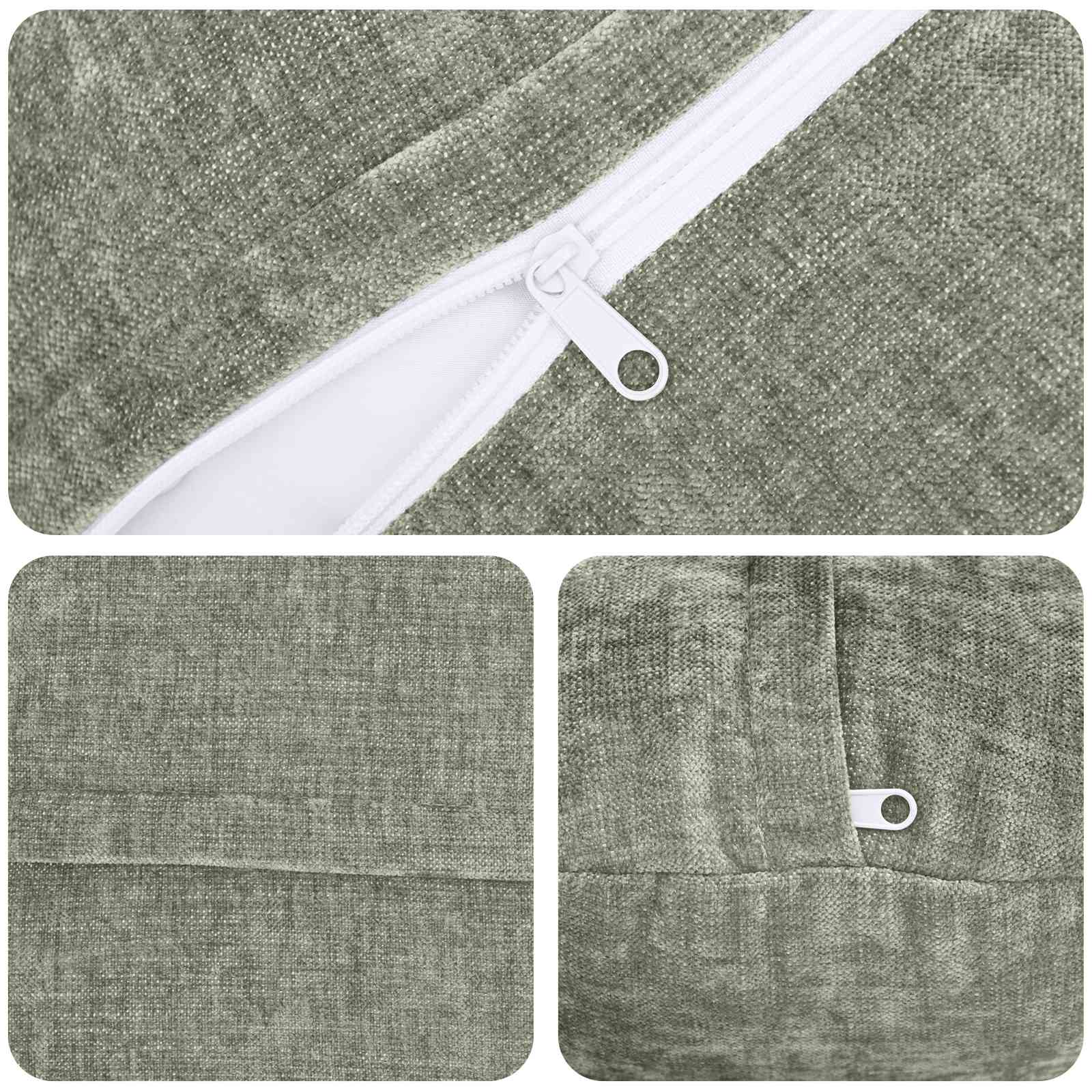 Párna huzat 2 db heerlen zöld ø 60 cm chenille szövet