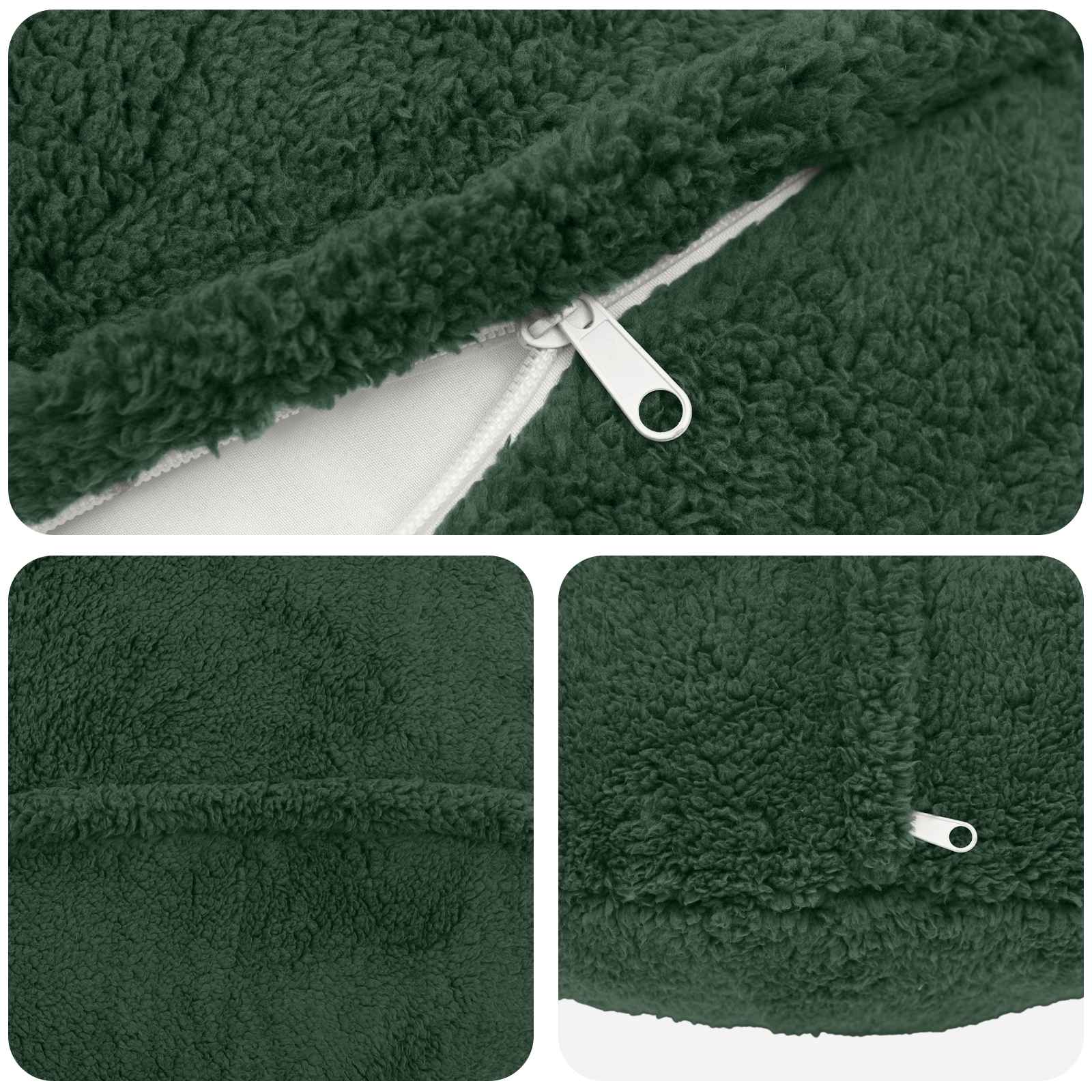 Párna huzat 6 pcs heerlen sötétzöld ø 60 cm bouclé