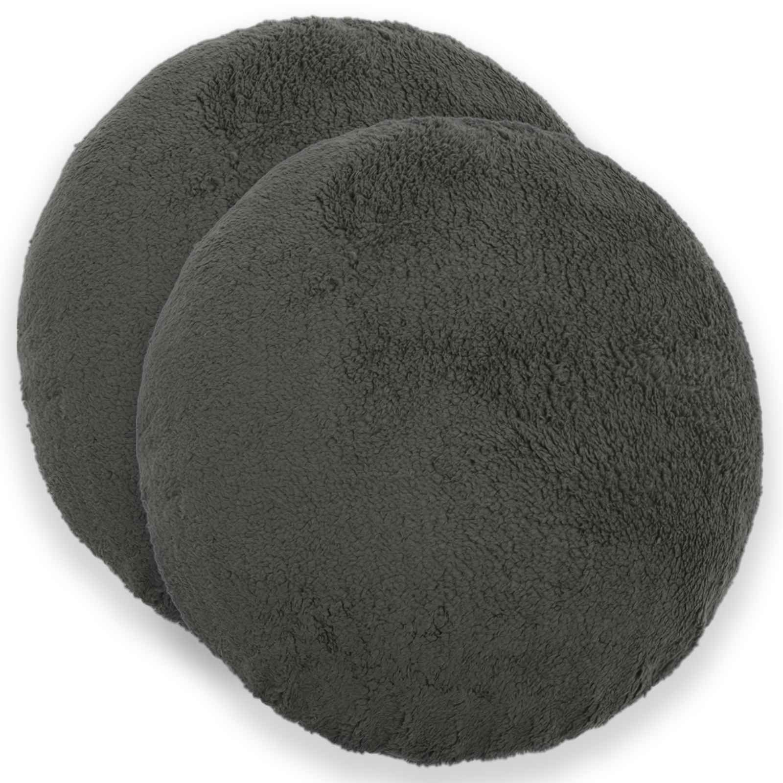 Párna huzat 2 pcs heerlen sötétszürke ø 60 cm bouclé