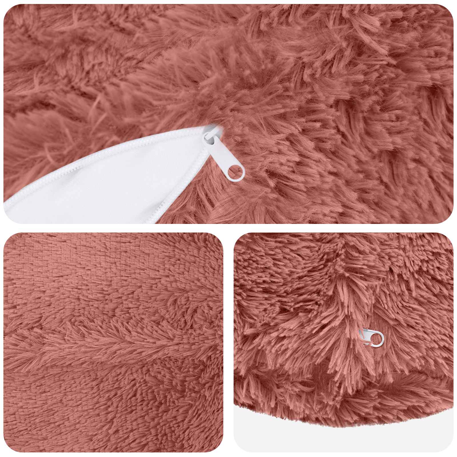 Párna huzat 2 pcs heerlen rózsaszín ø 60 cm pv mikroplüss