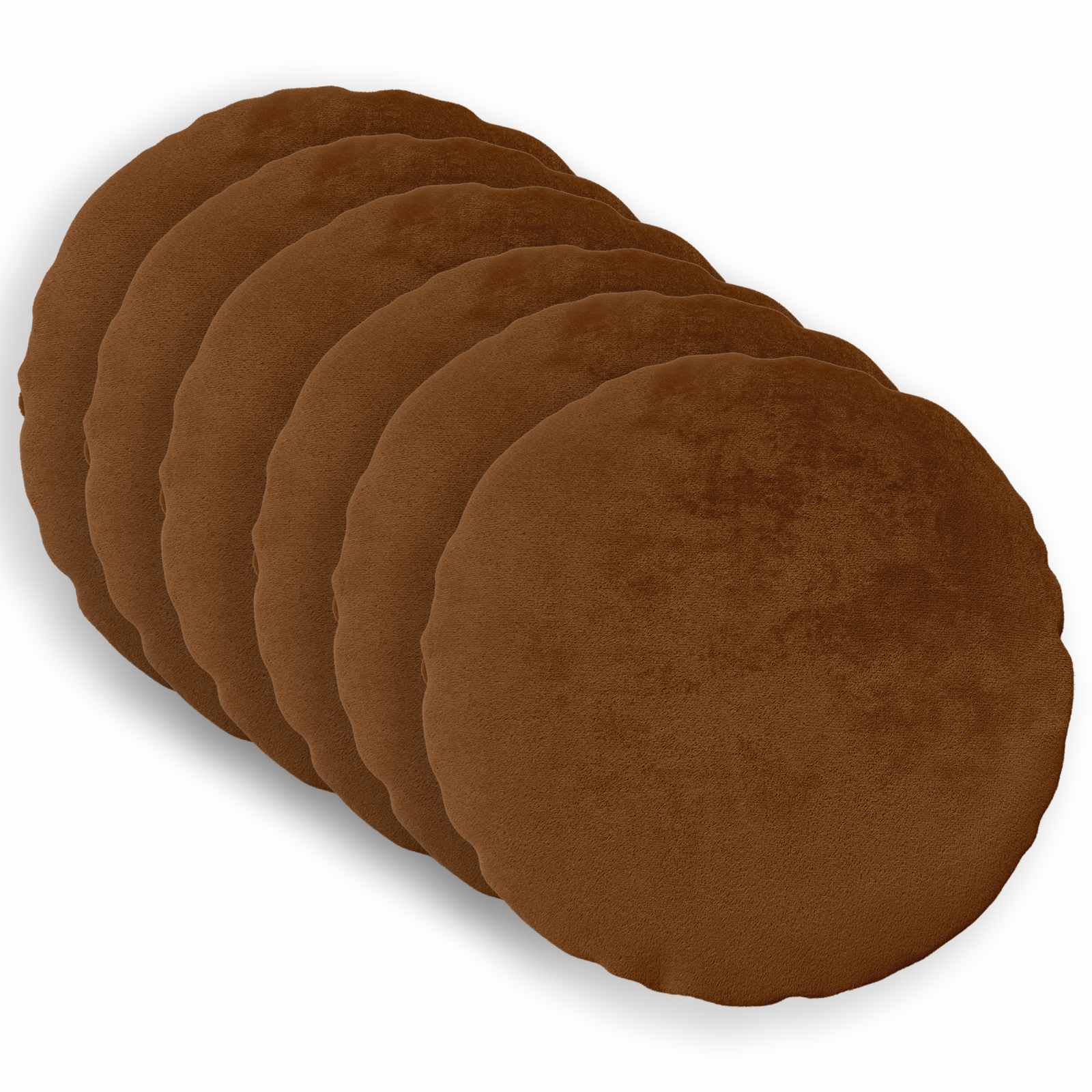 Párna huzat 6 pcs heerlen világos barna ø 60 cm flanell