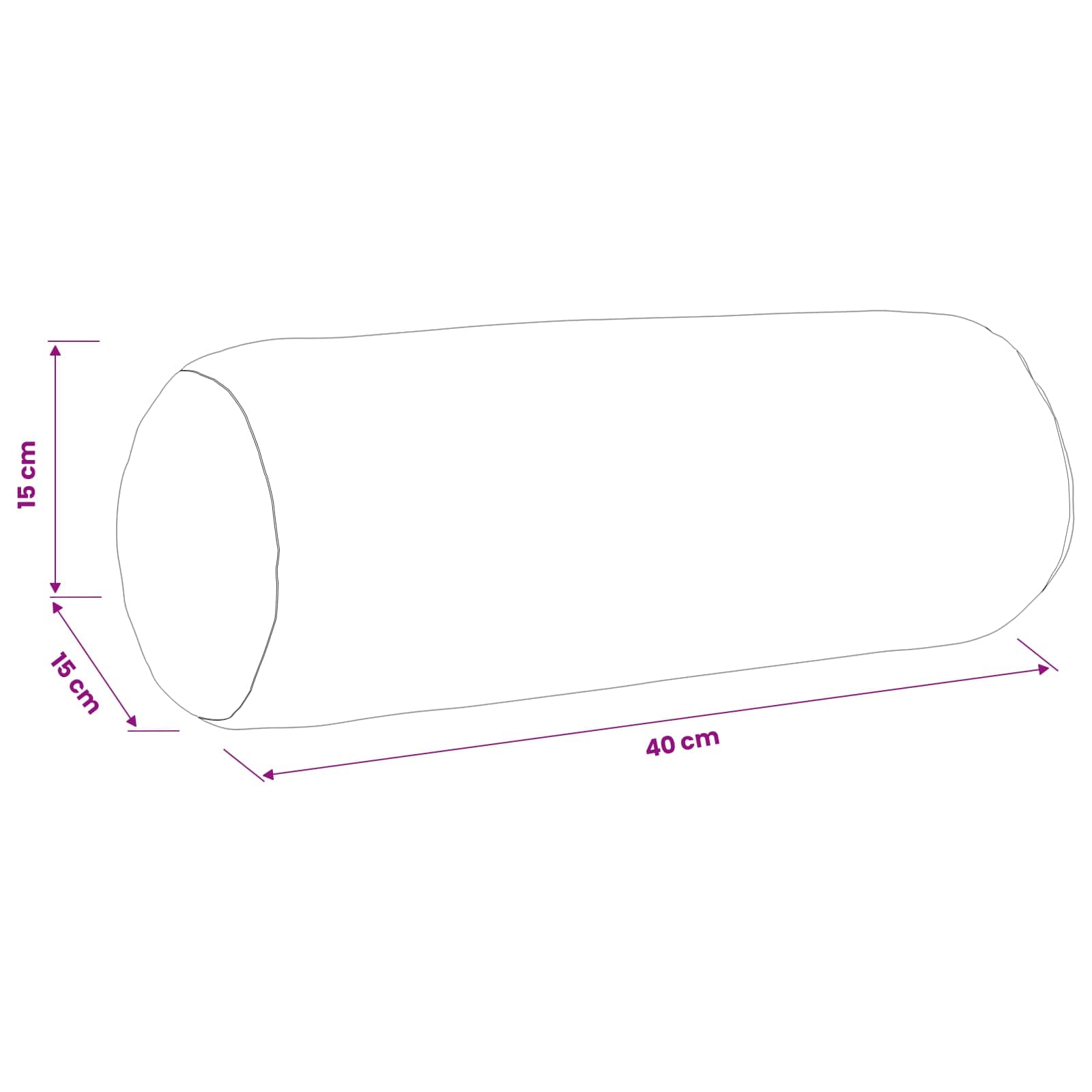 Párna huzat 2 db heerlen sötétszürke ø 15 x 40 cm szövet
