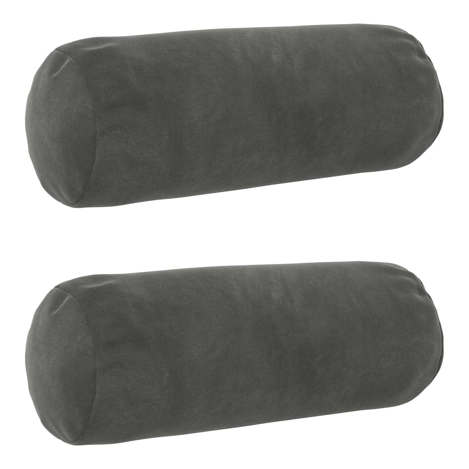 Párna huzat 2 pcs heerlen sötétszürke ø 15 x 40 cm bársony