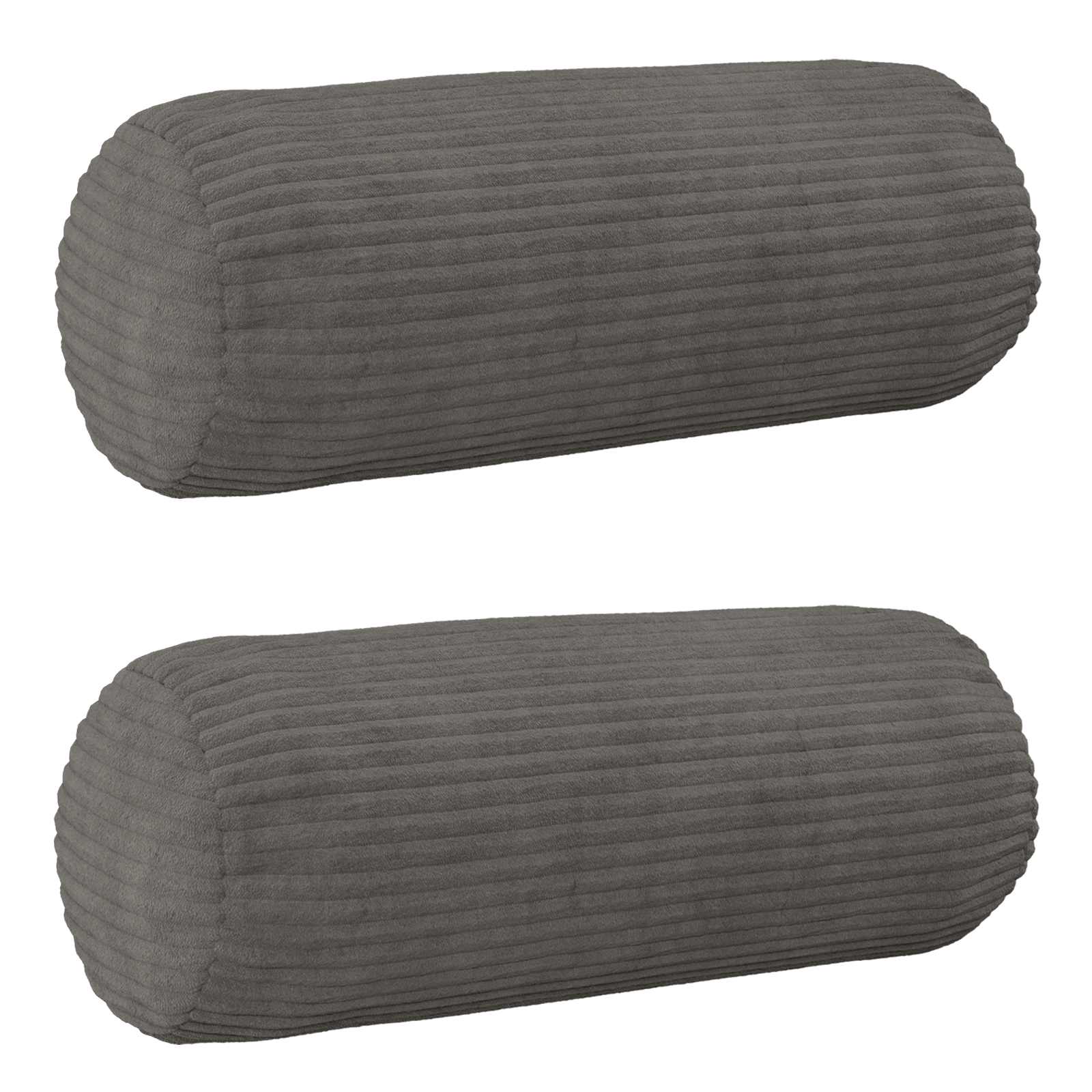 Párna huzat 2 pcs heerlen sötétszürke ø 15 x 40 cm cord