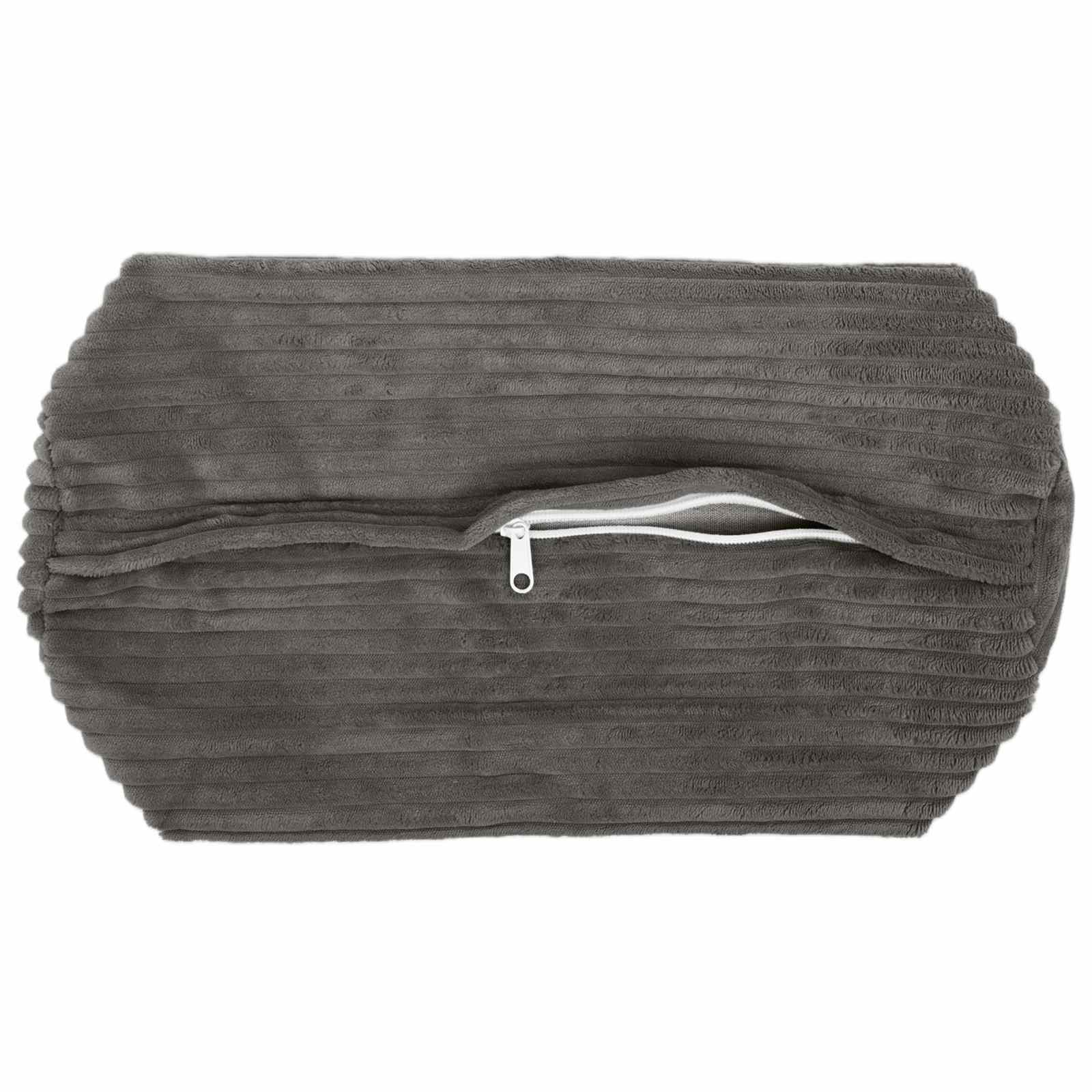 Párna huzat 6 pcs heerlen sötétszürke ø 15 x 40 cm cord