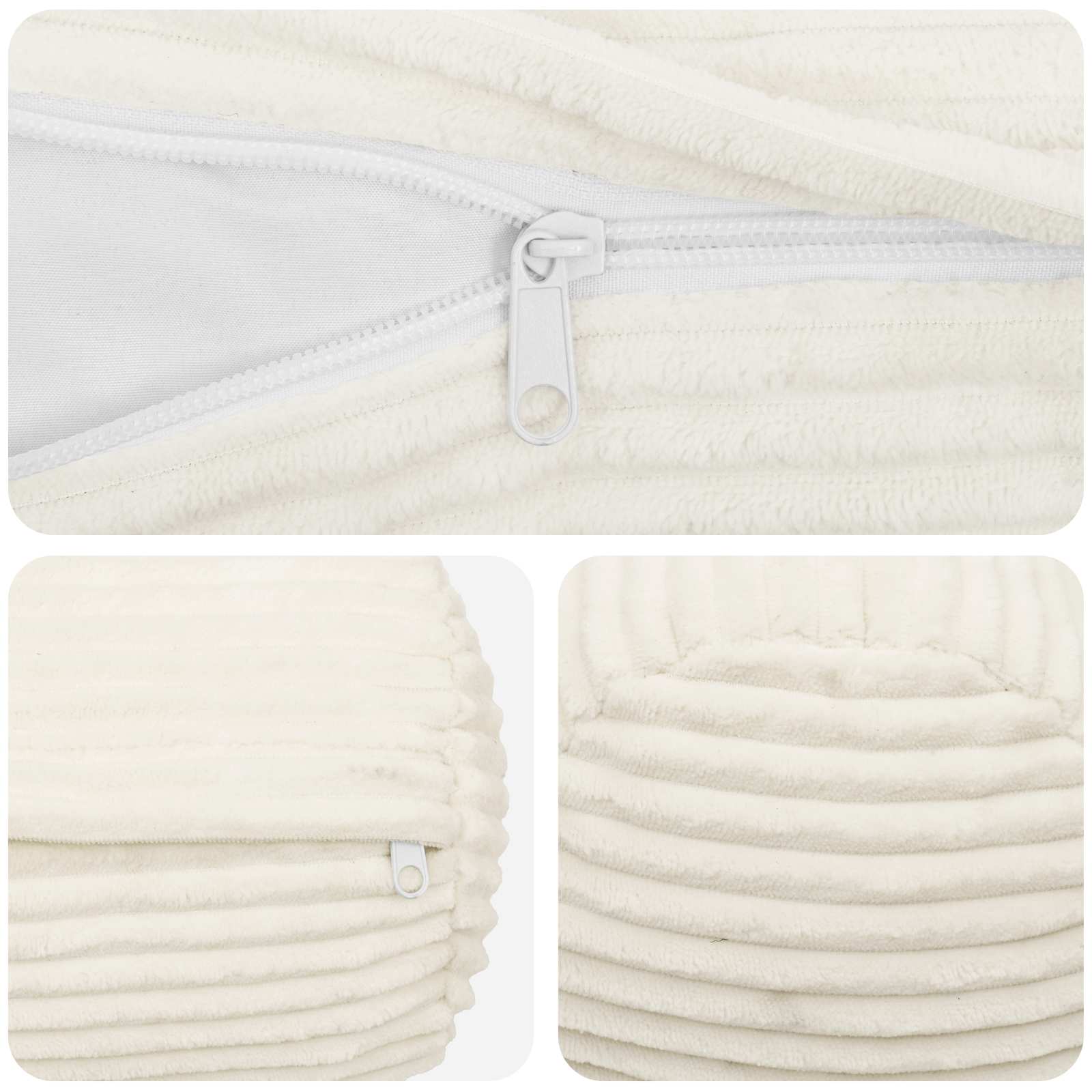Párna huzat 2 pcs heerlen krémszínű ø 15 x 40 cm cord