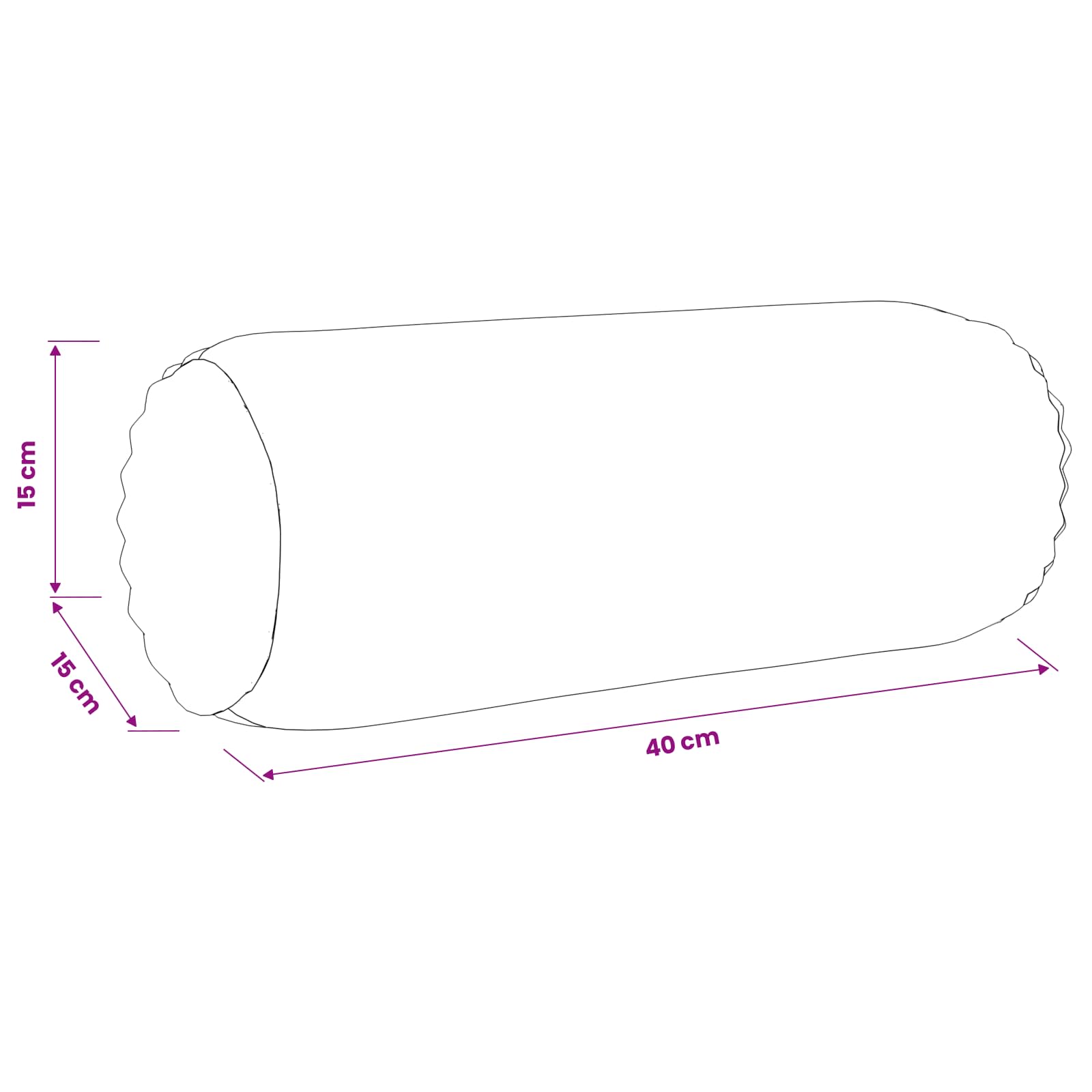 Párna huzat 2 pcs heerlen piros narancs ø 15 x 40 cm cord