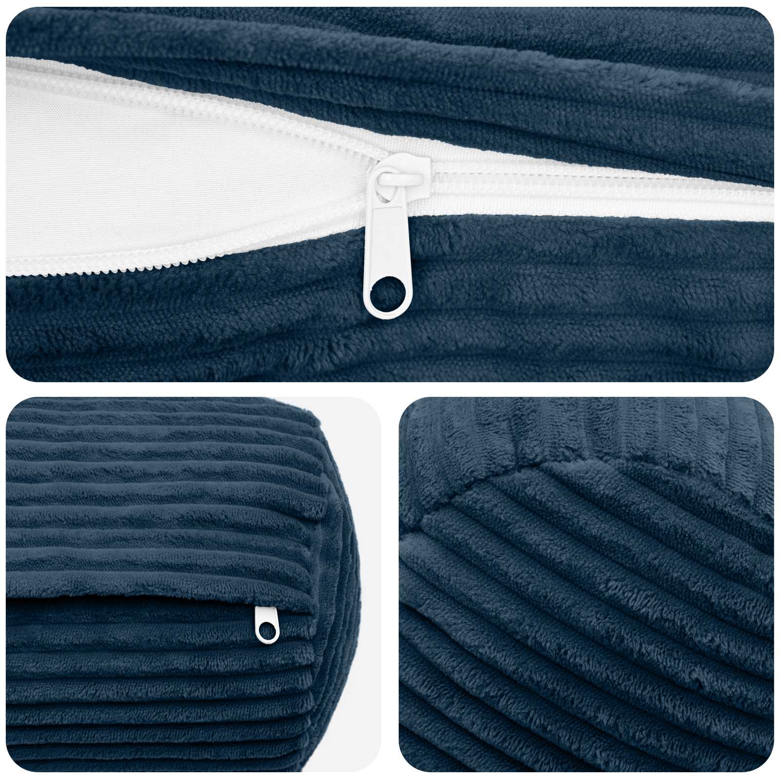 Párna huzat 6 pcs heerlen sötétkék ø 15 x 40 cm cord