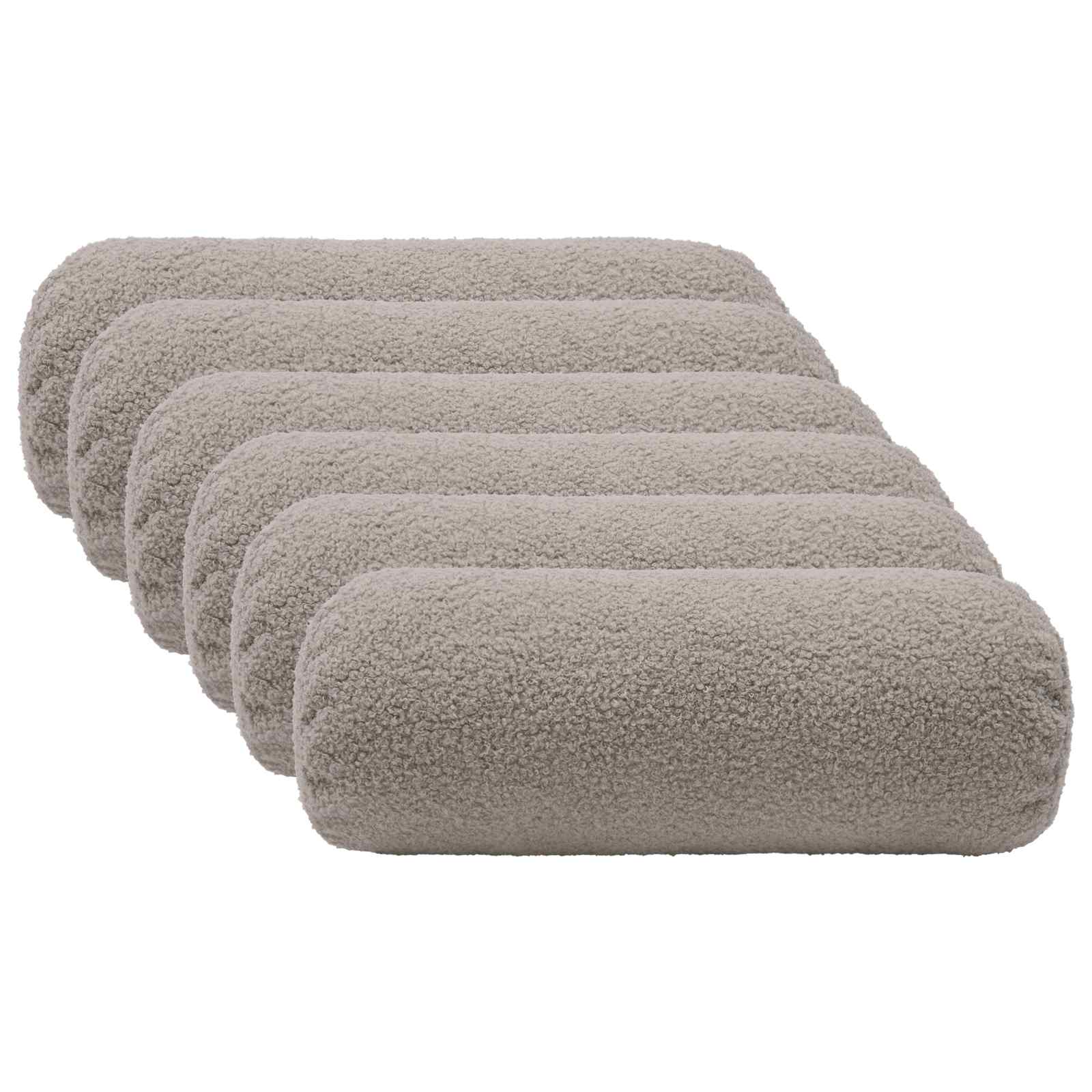 Párna huzat 6 pcs heerlen világosszürke ø 15 x 40 cm bouclé