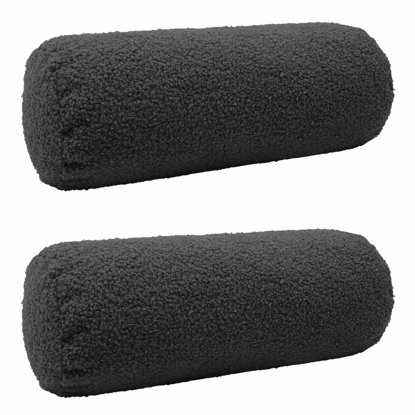 Párna huzat 2 pcs heerlen sötétszürke ø 15 x 40 cm bouclé