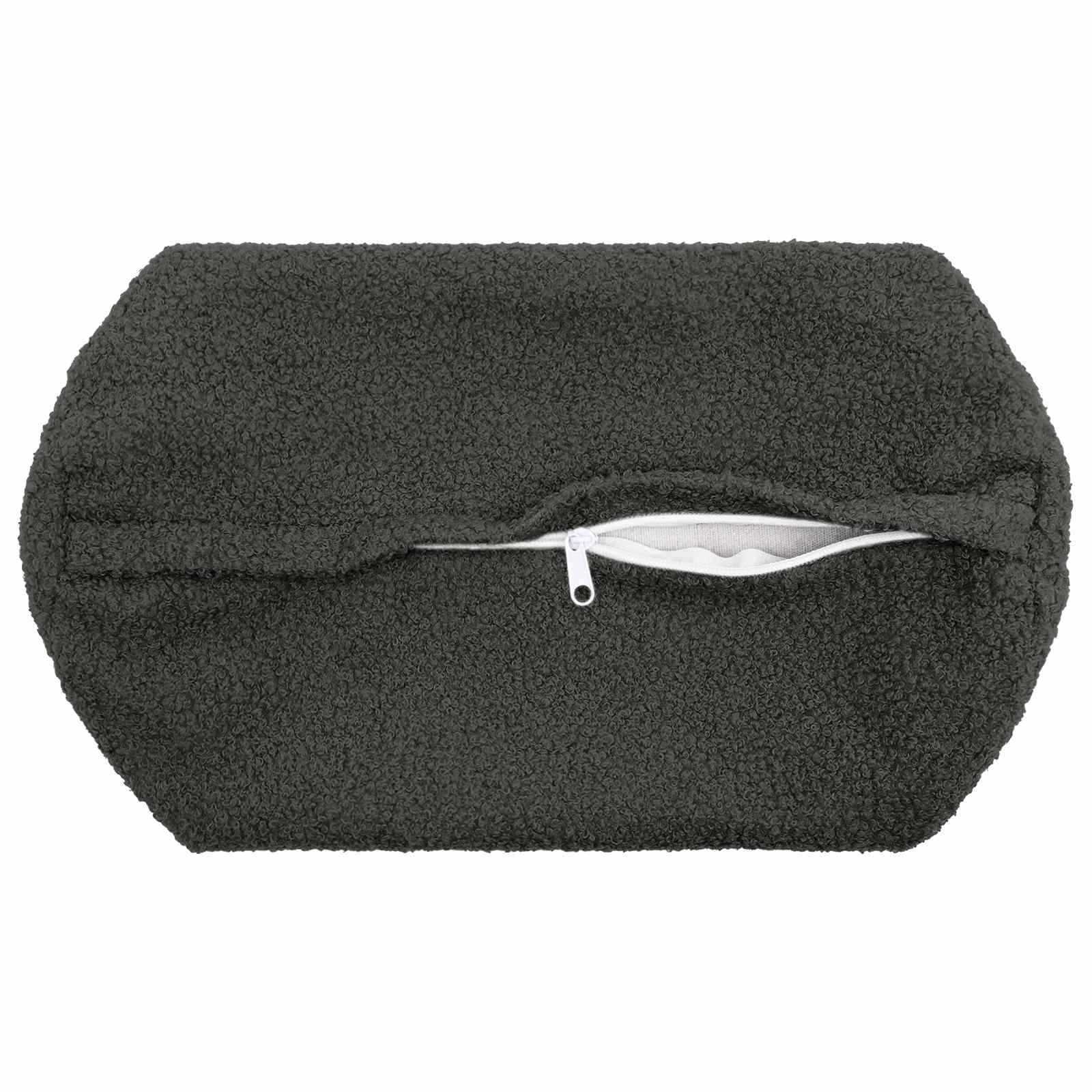 Párna huzat 6 pcs heerlen sötétszürke ø 15 x 40 cm bouclé